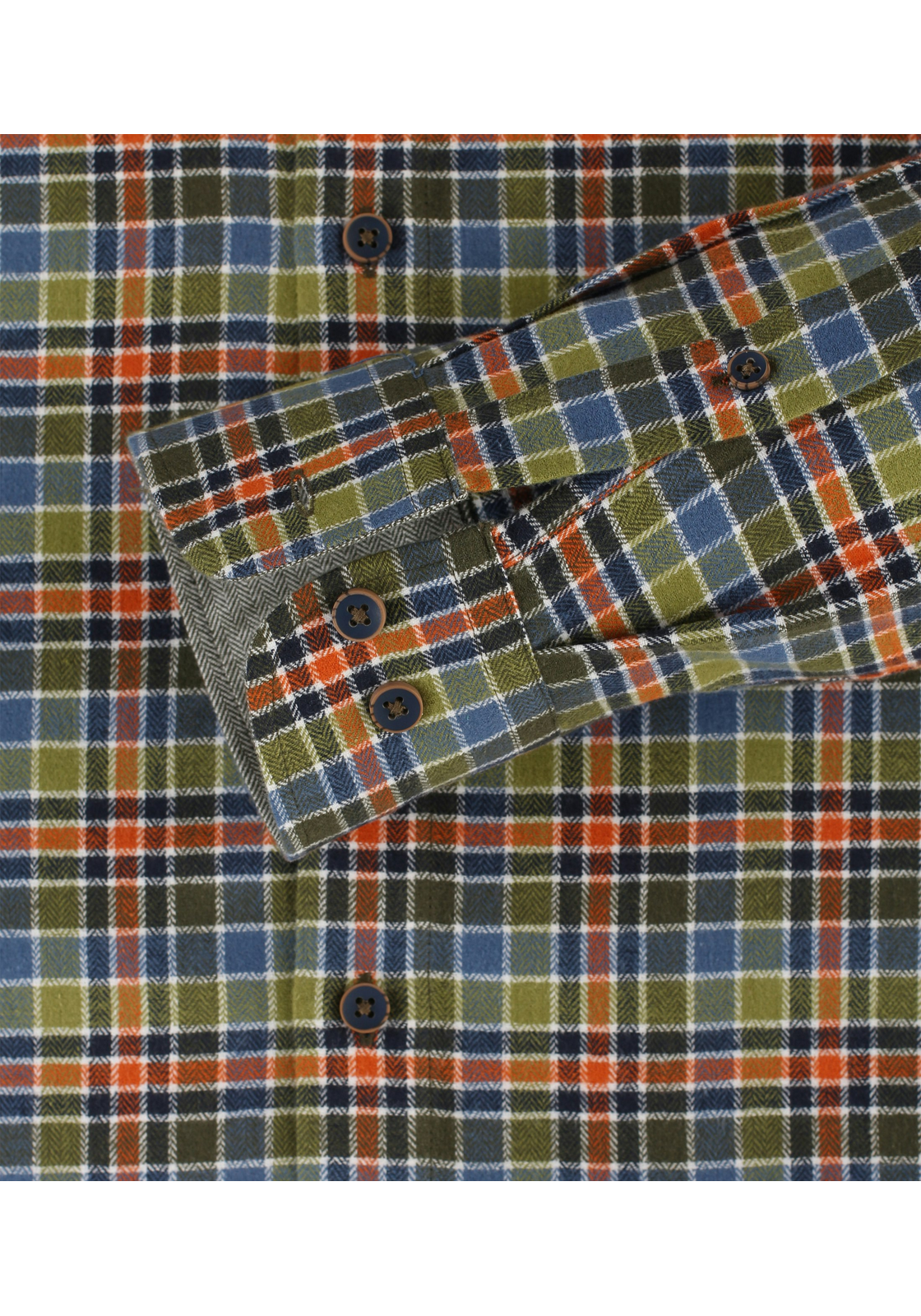 Redmond comfort fit overhemd, popeline, groen geruit - 242160111-60 Redmond comfort fit overhemd, popeline, groen geruit - 242160111-60