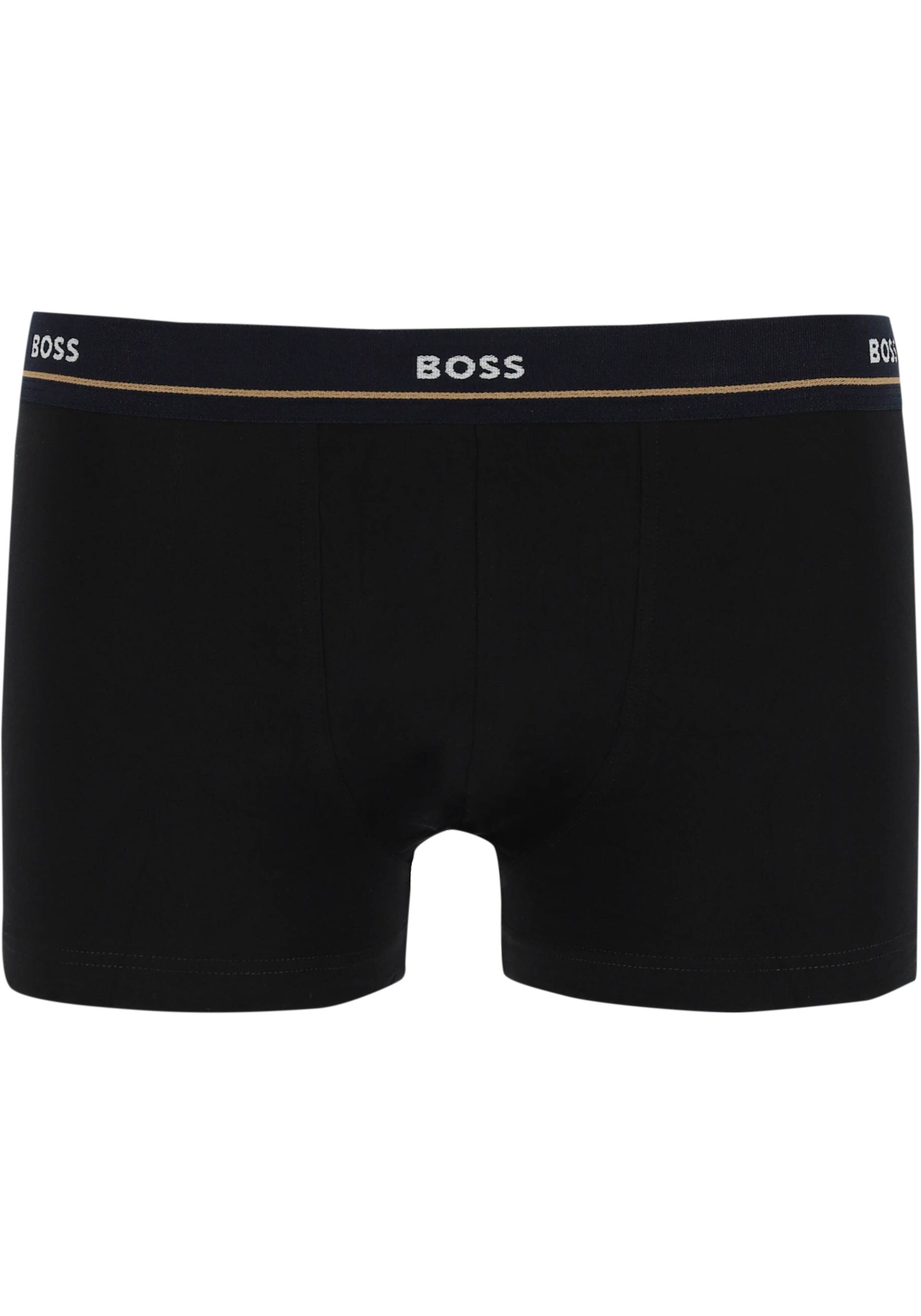 HUGO BOSS Essential trunks (5-pack), heren boxers kort, grijs, groen, navy, kobalt en zwart