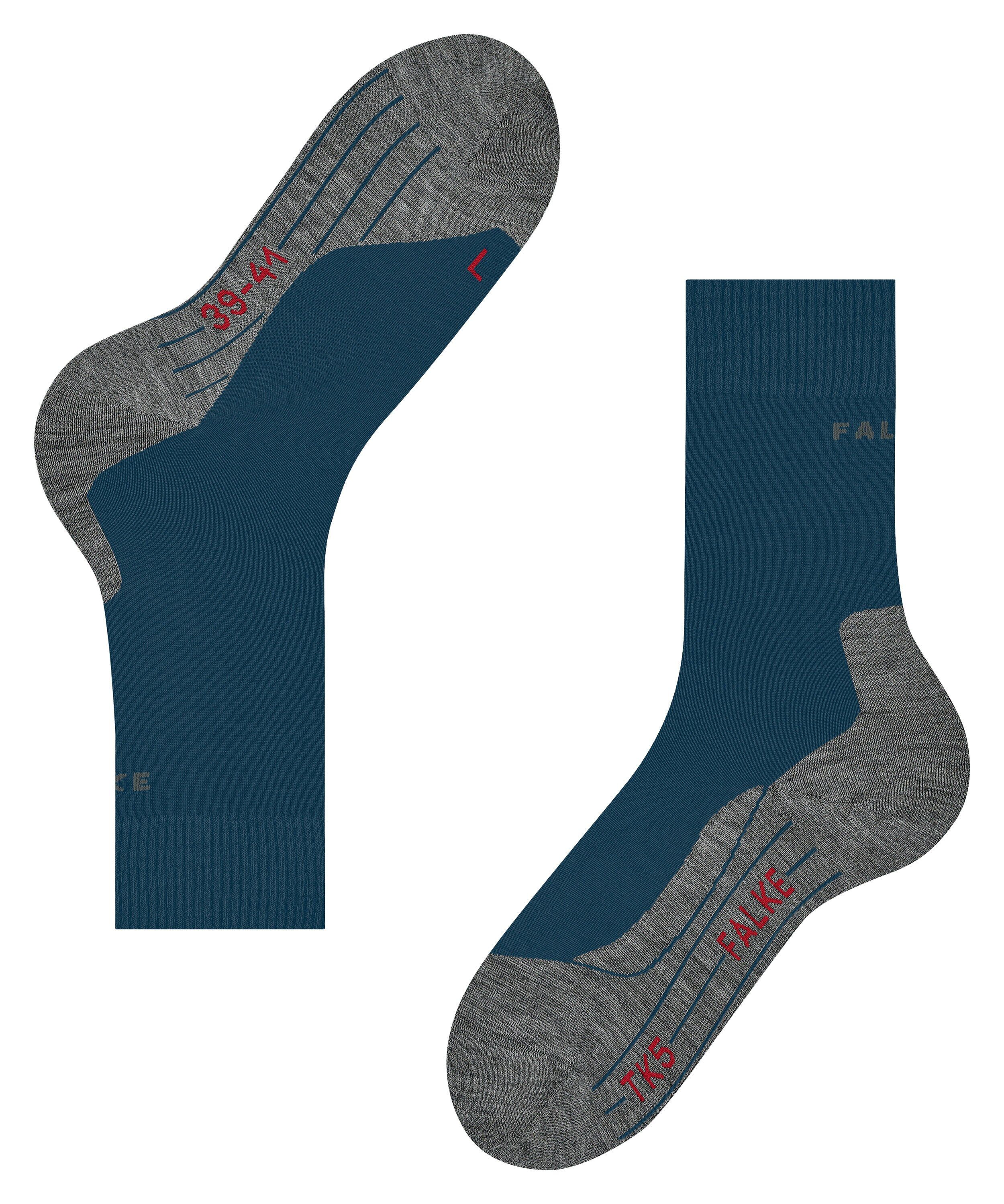 FALKE TK5 Wander heren trekking sokken, blauw (blue pond)