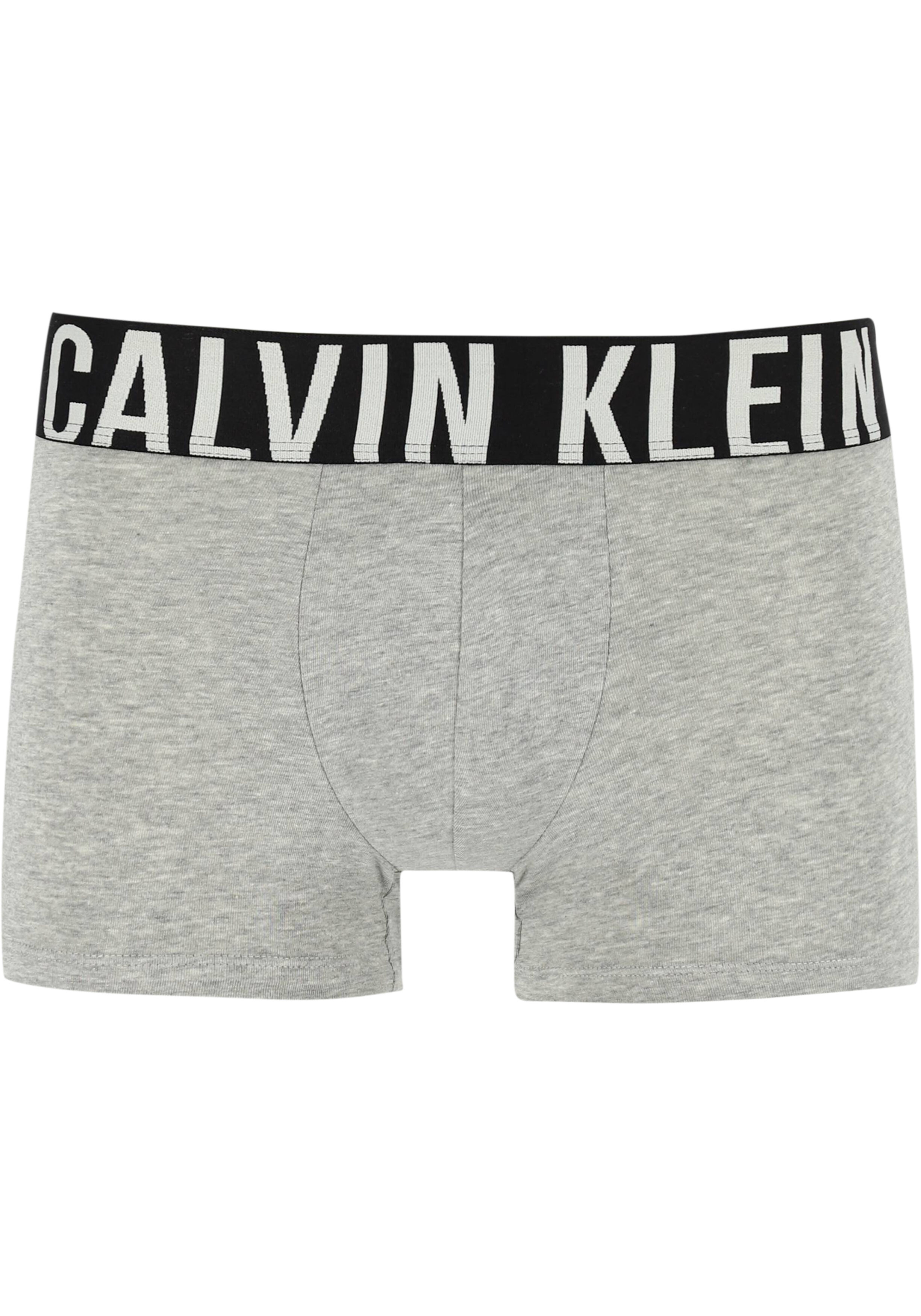 Calvin Klein Intense Power Cotton Trunks (3-pack), heren boxers normale lengte, zwart, wit, grijs