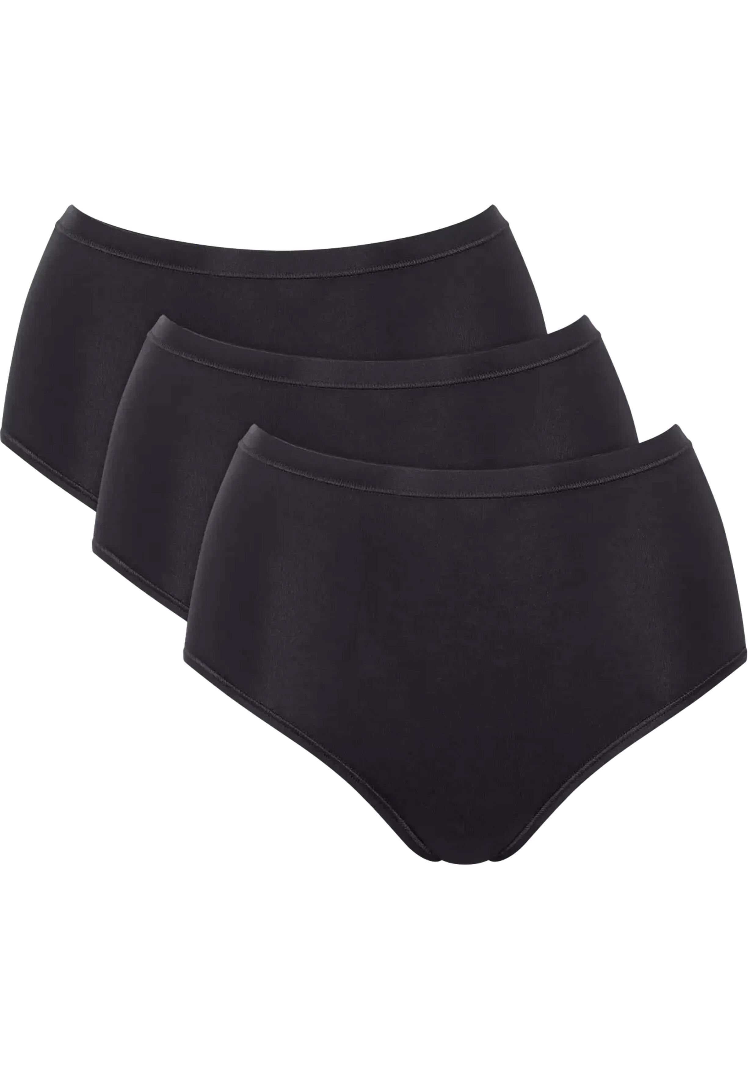 Sloggi Women GO Daily Cotton Highwaist (3-pack), dames slip, zwart