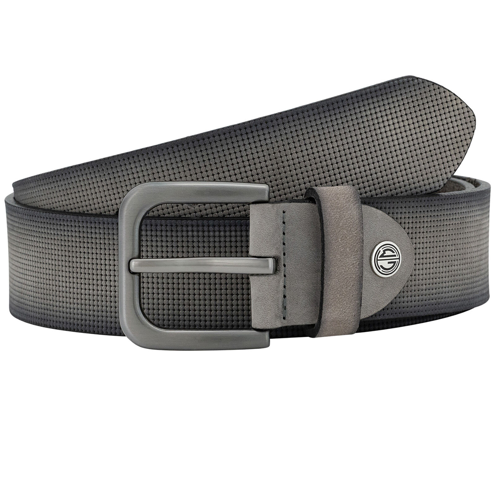 LINDENMANN leren heren riem, grijs