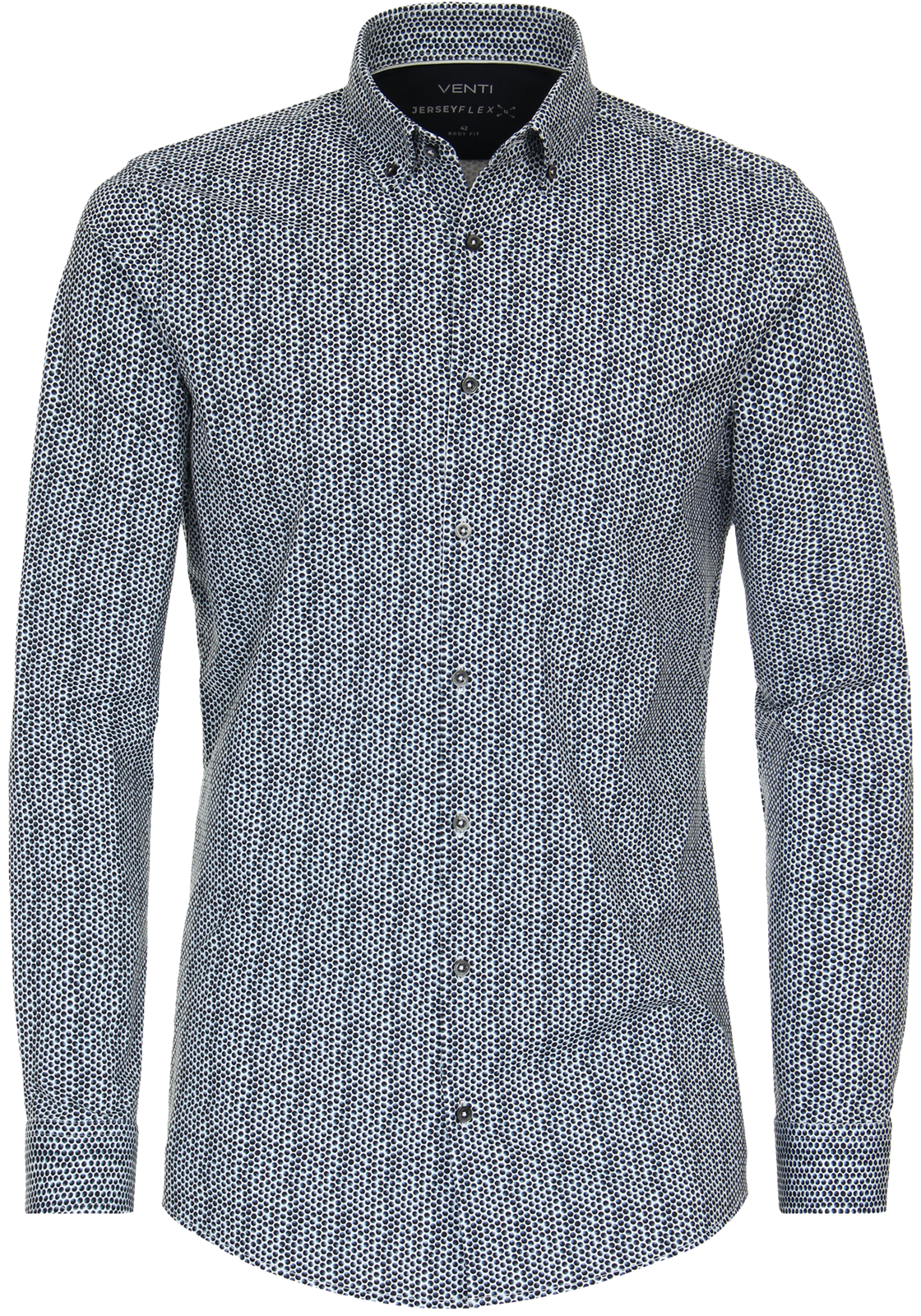 1-4064813817541-venti-overhemd_HR VENTI body fit overhemd, jersey, blauw dessin