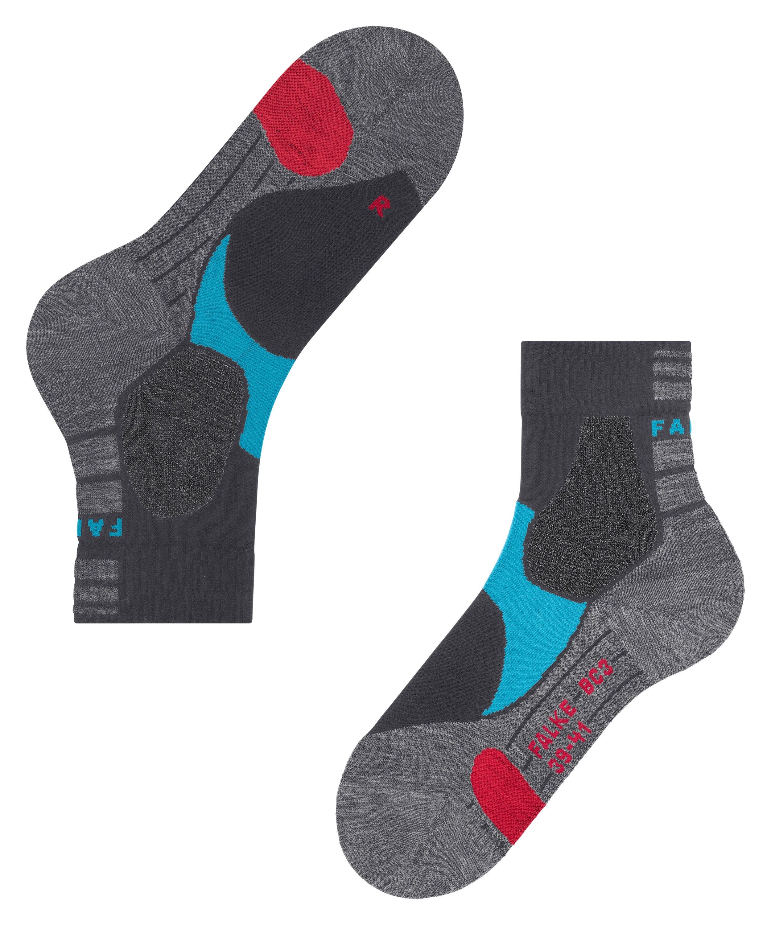FALKE BC3 Comfort unisex biking sokken  kort, grijs (stone)