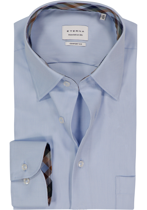 ETERNA comfort fit overhemd, twill, lichtblauw ETERNA comfort fit overhemd, twill, lichtblauw