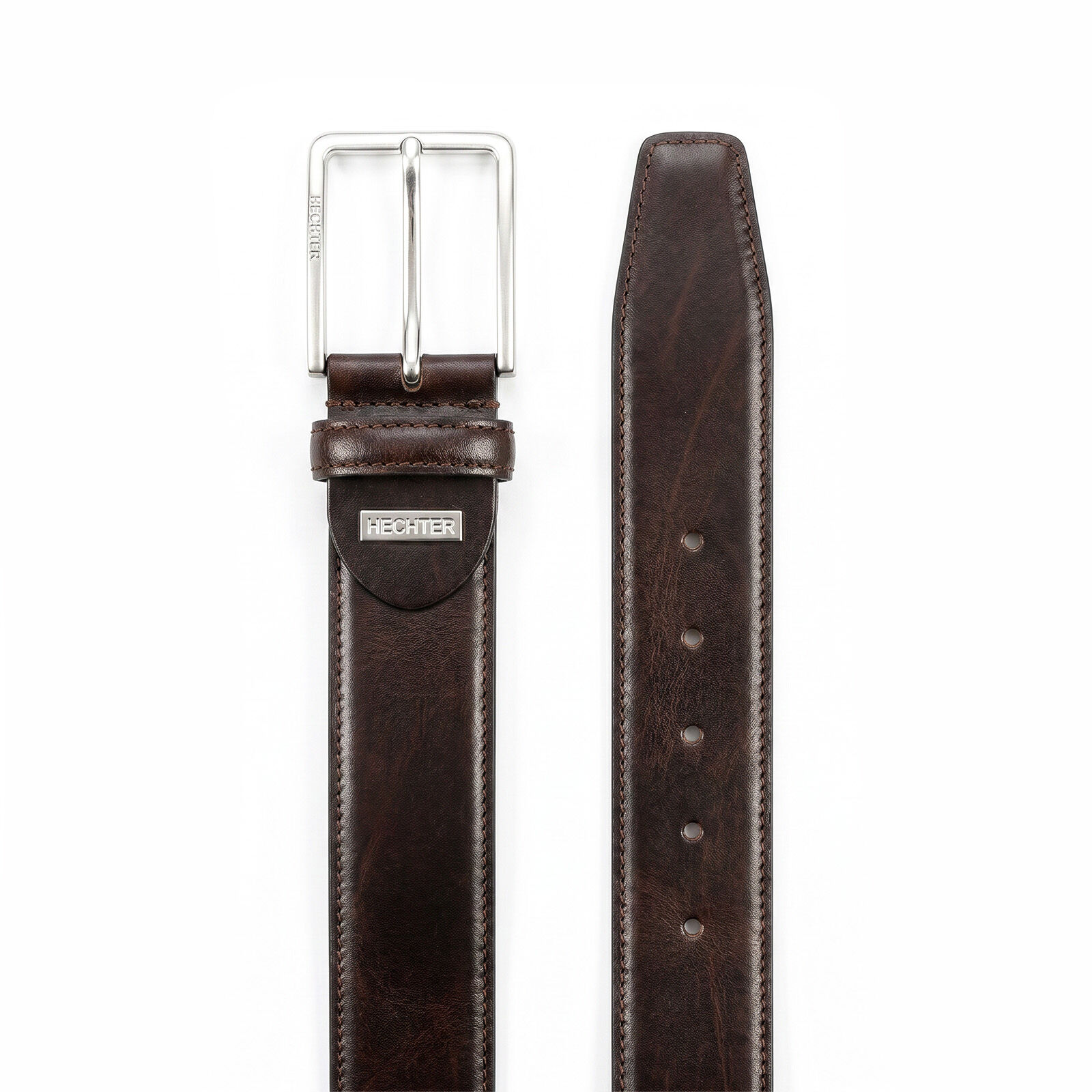 HECHTER leren heren riem, bruin