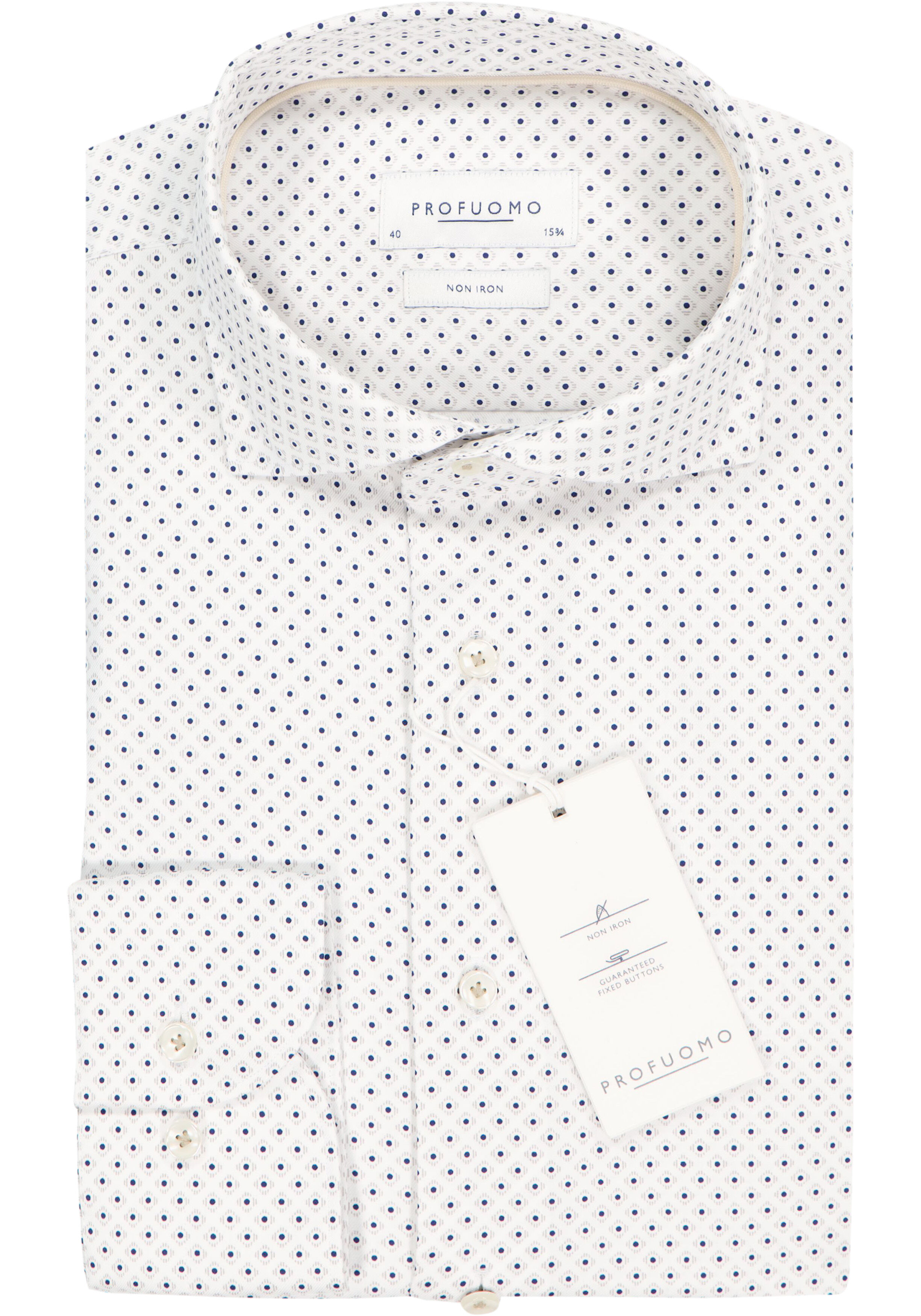 Profuomo slim fit heren overhemd, twill, wit