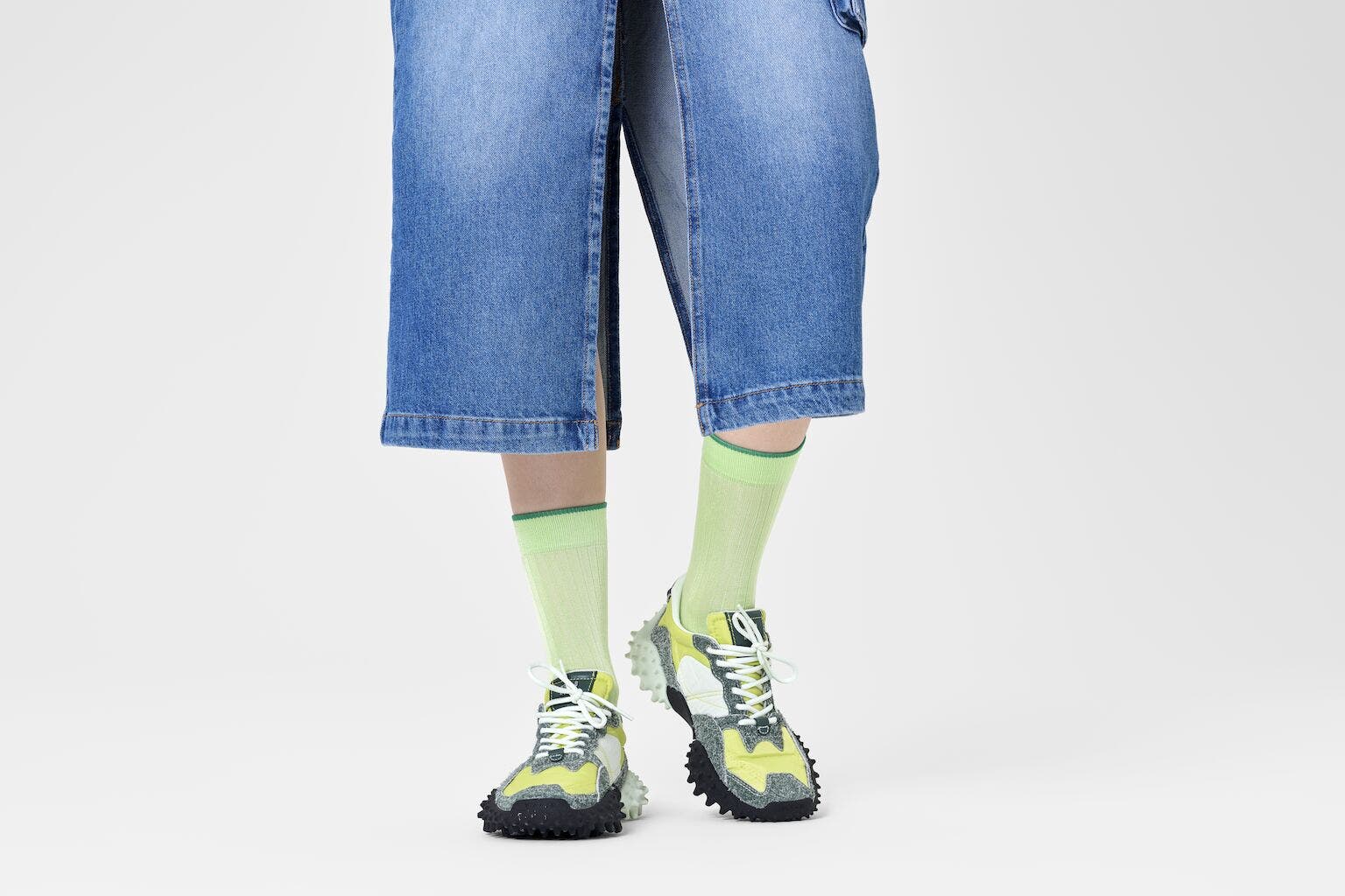 Happy Socks Slinky Sock, unisex sokken, lichtgroen