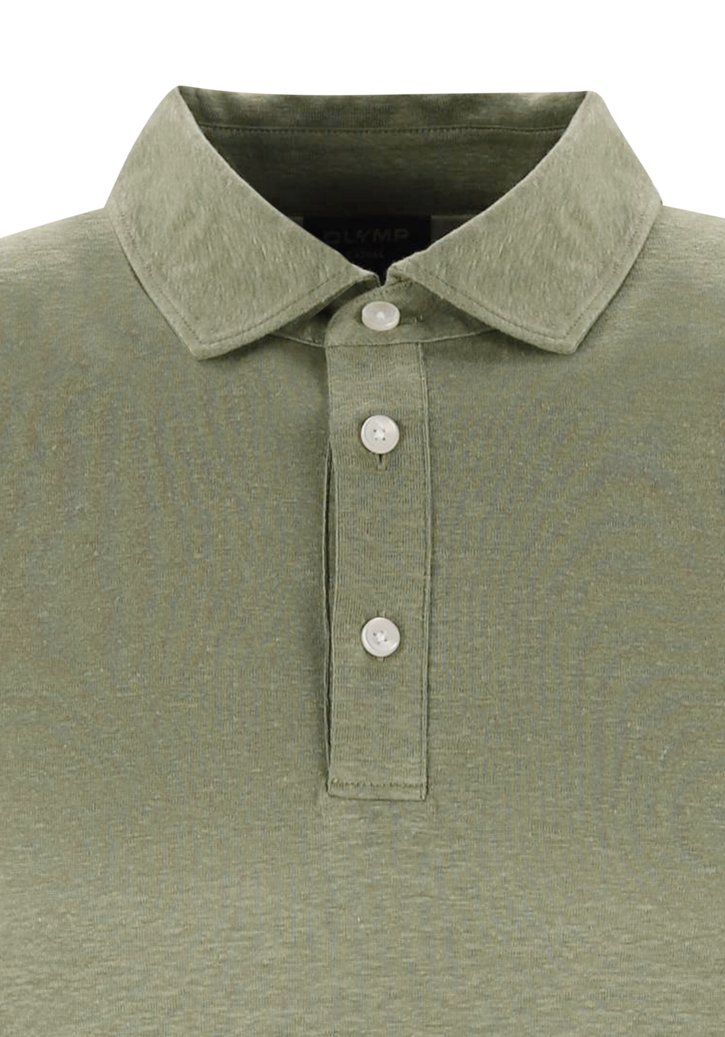 OLYMP Polo Casual, modern fit polo, olijfgroen