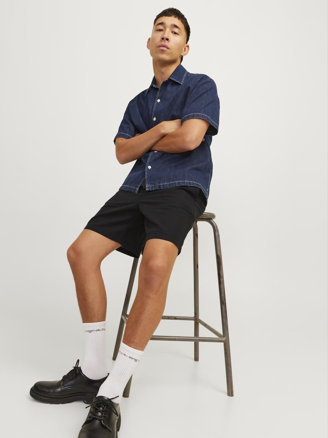 JACK & JONES Jaiden Summer Jogger Short loose fit, heren korte broek, zwart