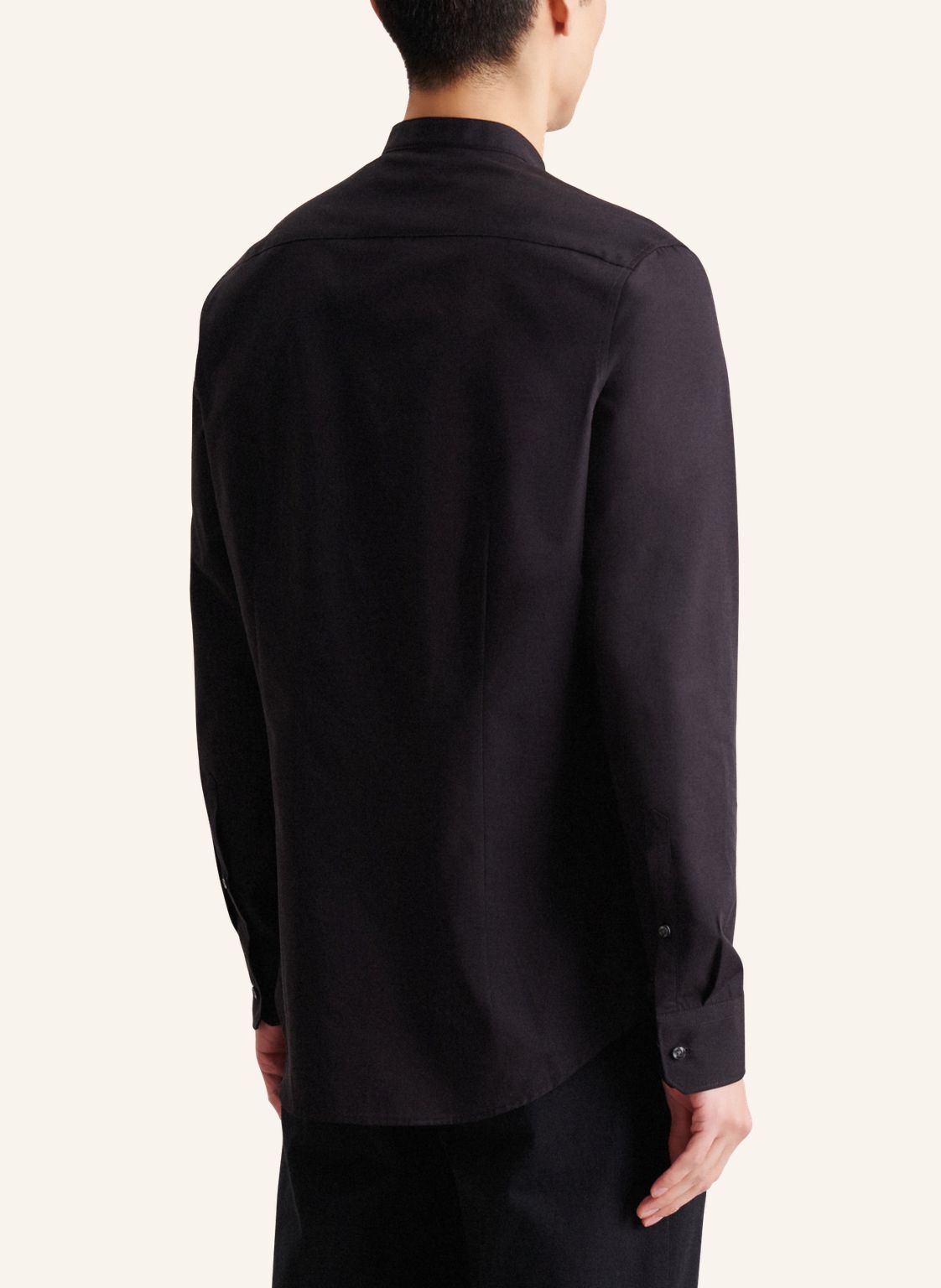 Seidensticker slim fit overhemd, popeline, zwart