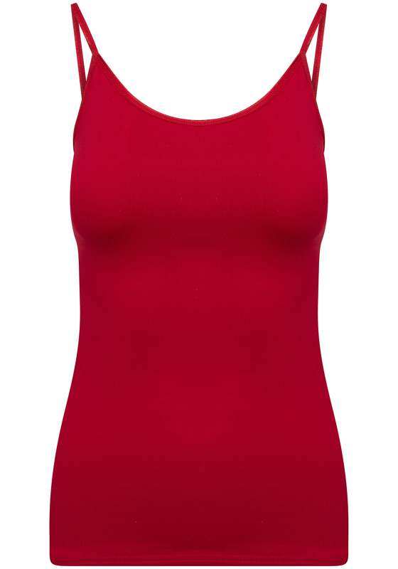 RJ Bodywear Pure Color dames spaghetti top (1-pack), hemdje met smalle verstelbare bandjes, donkerrood RJ Bodywear Pure Color dames spaghetti top (1-pack), hemdje met smalle verstelbare bandjes, donkerrood