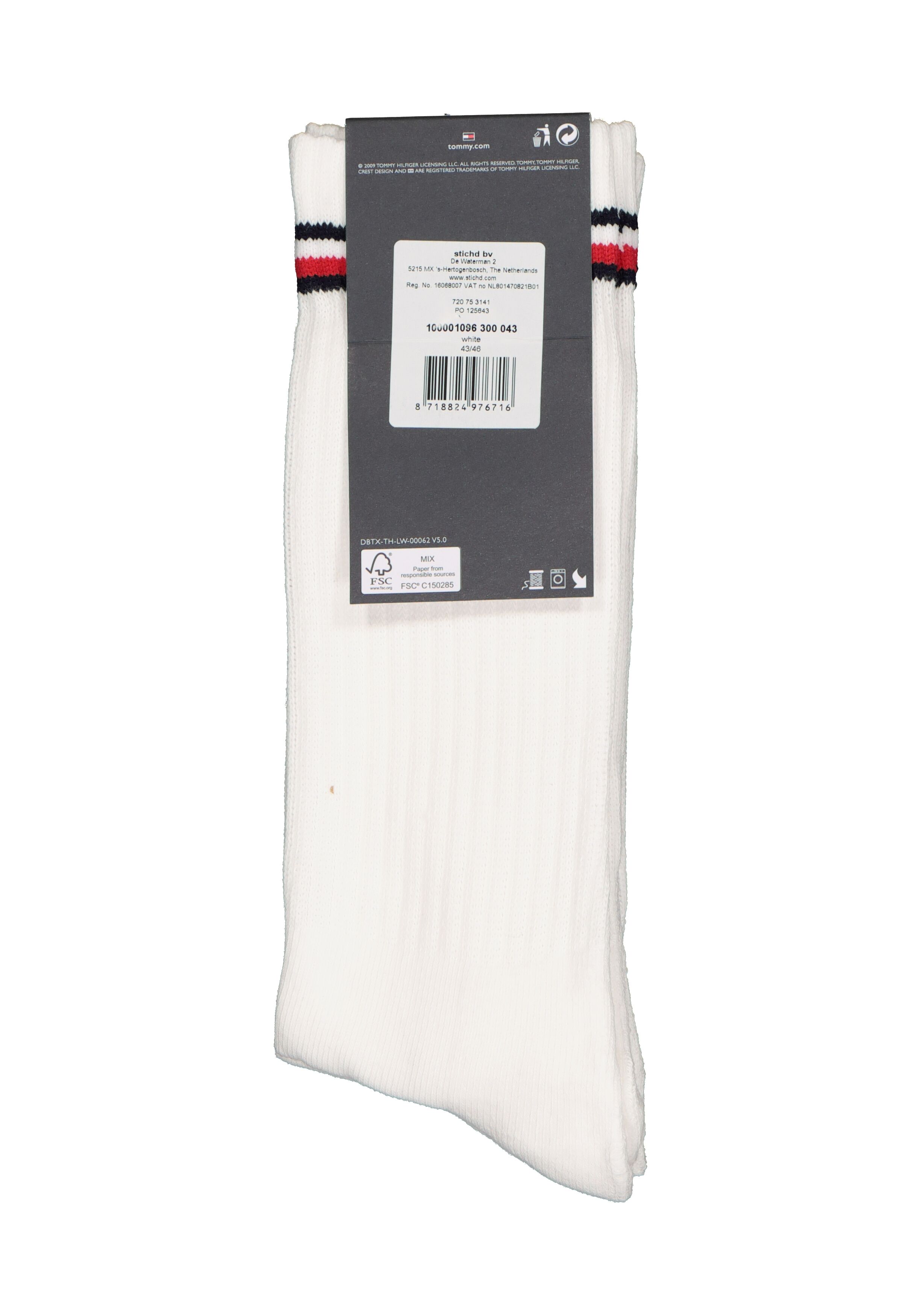 Tommy Hilfiger Iconic Sport Socks (2-pack), heren sportsokken katoen, wit