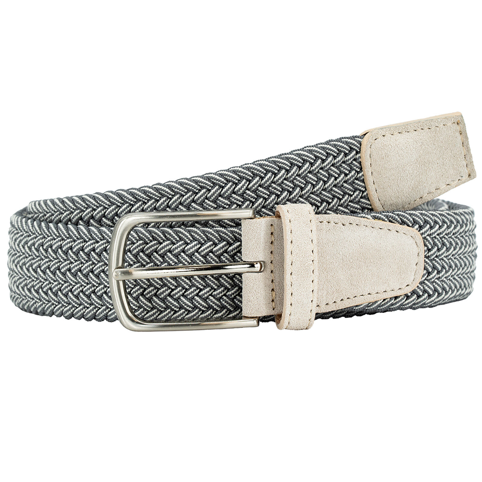 LINDENMANN leren heren riem, grijs