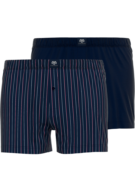 Ceceba heren boxershorts wijd model met gulp (2-pack), donkerblauw Ceceba heren boxershorts wijd model met gulp (2-pack), donkerblauw
