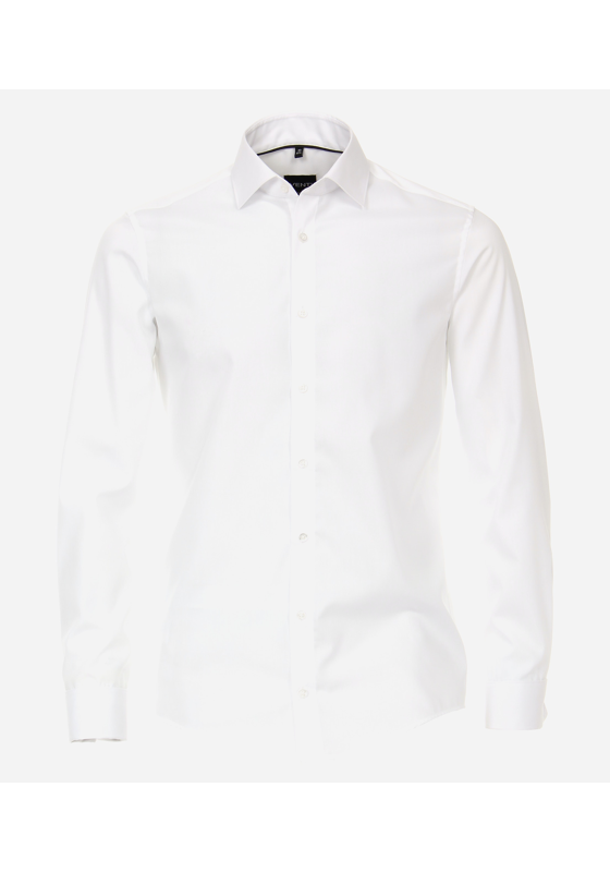 VENTI modern fit overhemd, popeline, wit met dubbele manchet VENTI modern fit overhemd, popeline, wit met dubbele manchet
