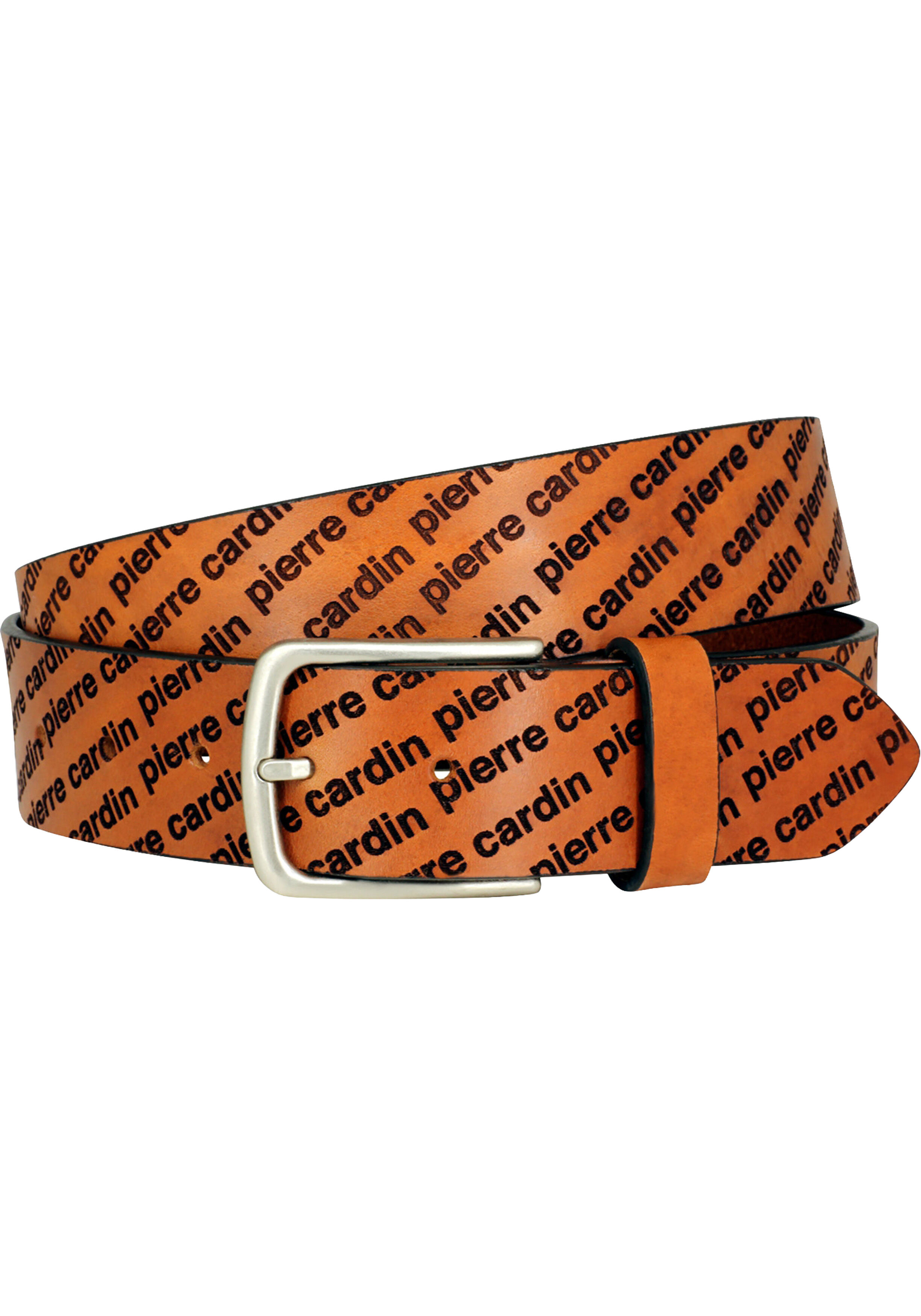 PIERRE CARDIN leren heren riem, cognac