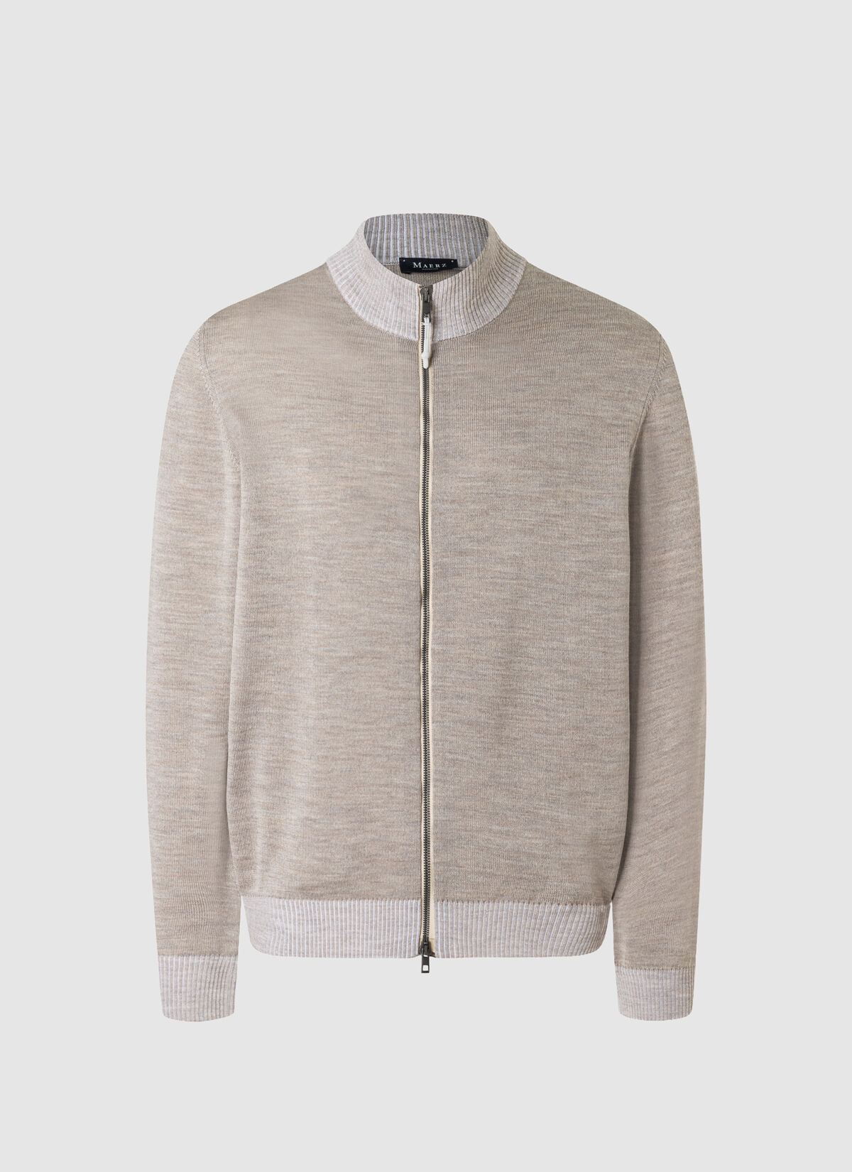 MAERZ Regular Fit heren vest met rits wol, beige