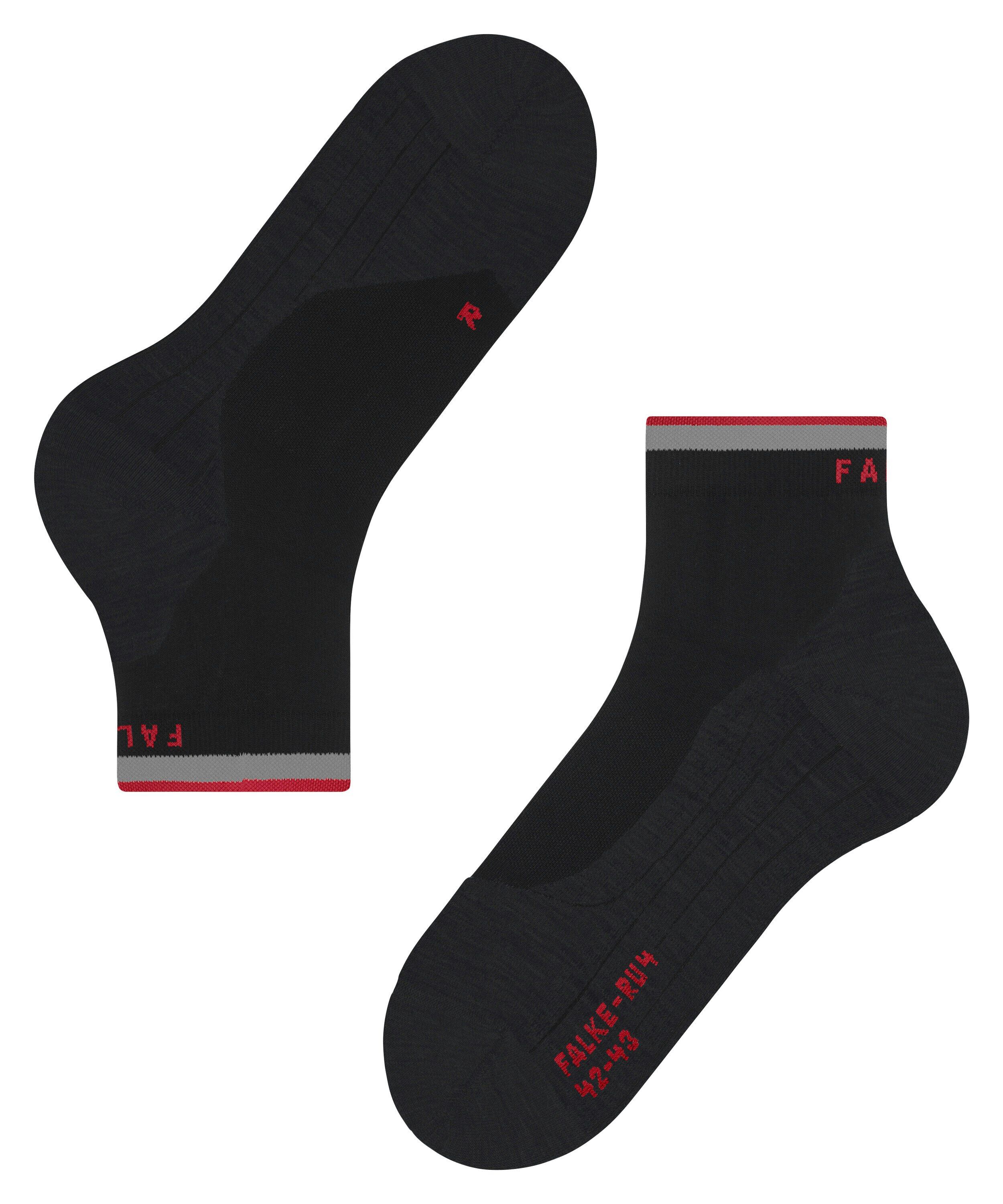 FALKE RU4 Endurance Short Reflect heren running sokken kort, zwart (black)