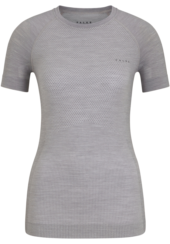 FALKE dames T-shirt Wool-Tech Light, thermoshirt, grijs (grey-heather) FALKE dames T-shirt Wool-Tech Light, thermoshirt, grijs (grey-heather)