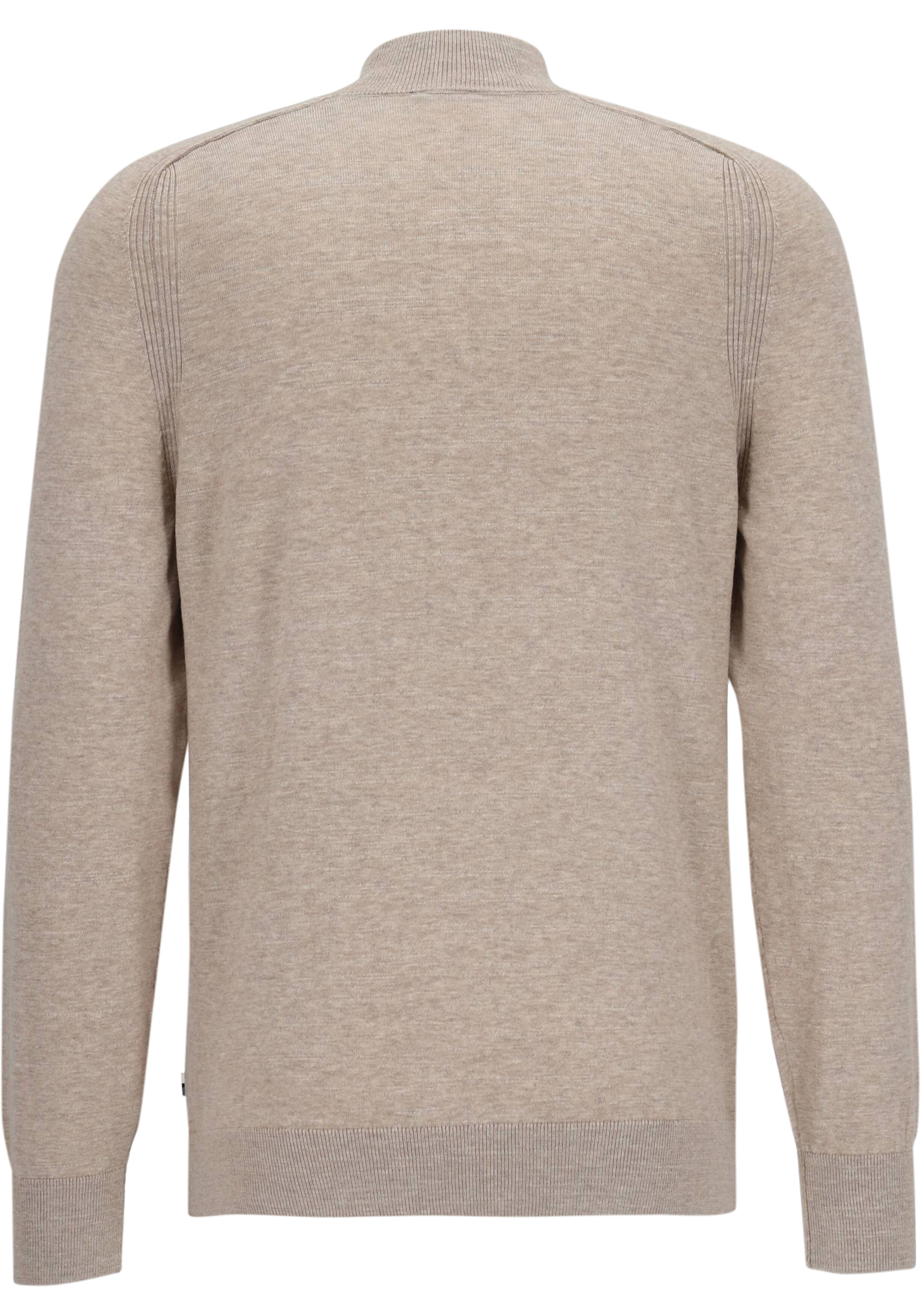 OLYMP modern fit trui katoen, turtleneck, beige melange