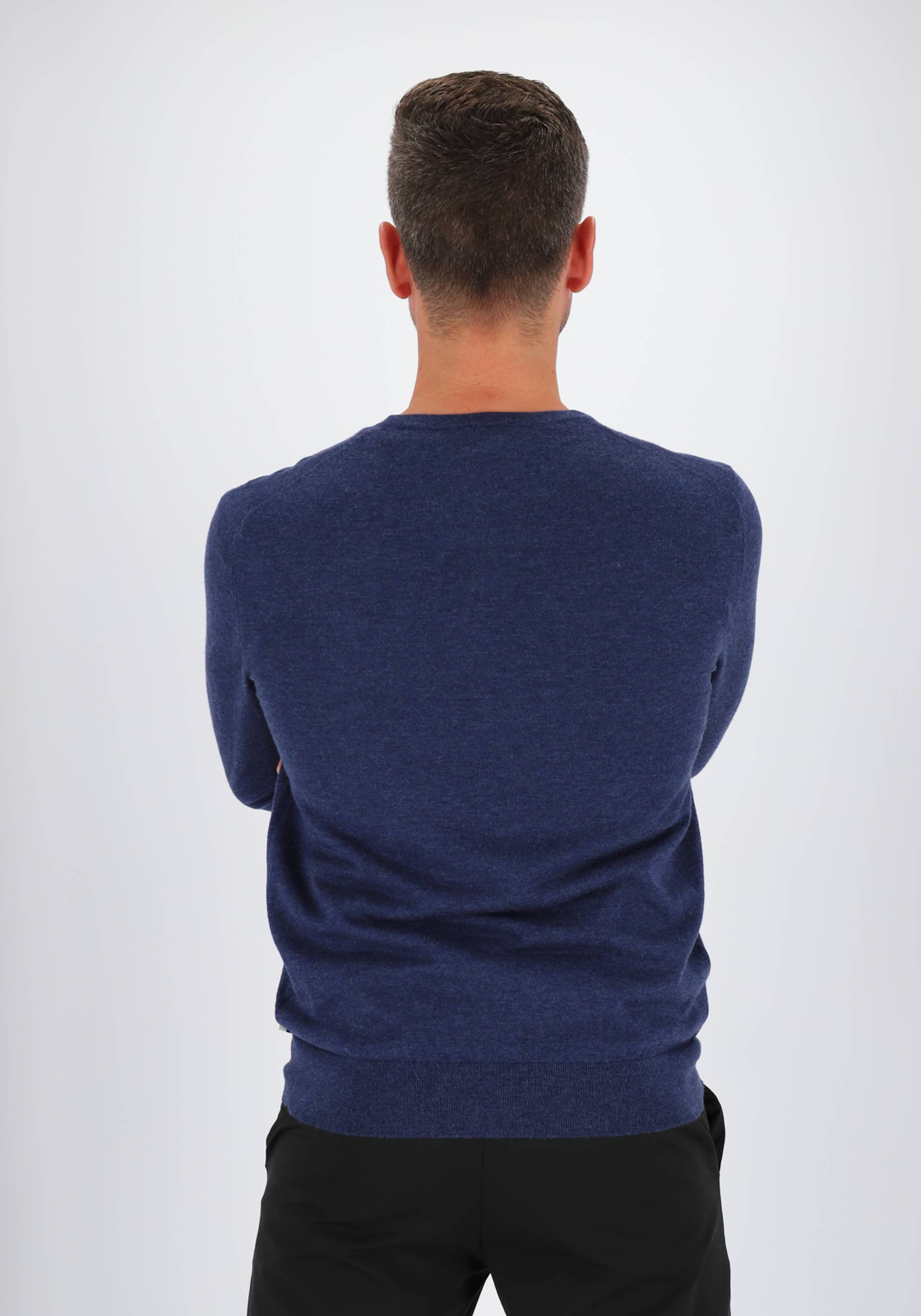 OLYMP Level 5 body fit trui wol met zijde, O-hals, royal blauw OLYMP Level 5 body fit trui wol met zijde, O-hals, royal blauw
