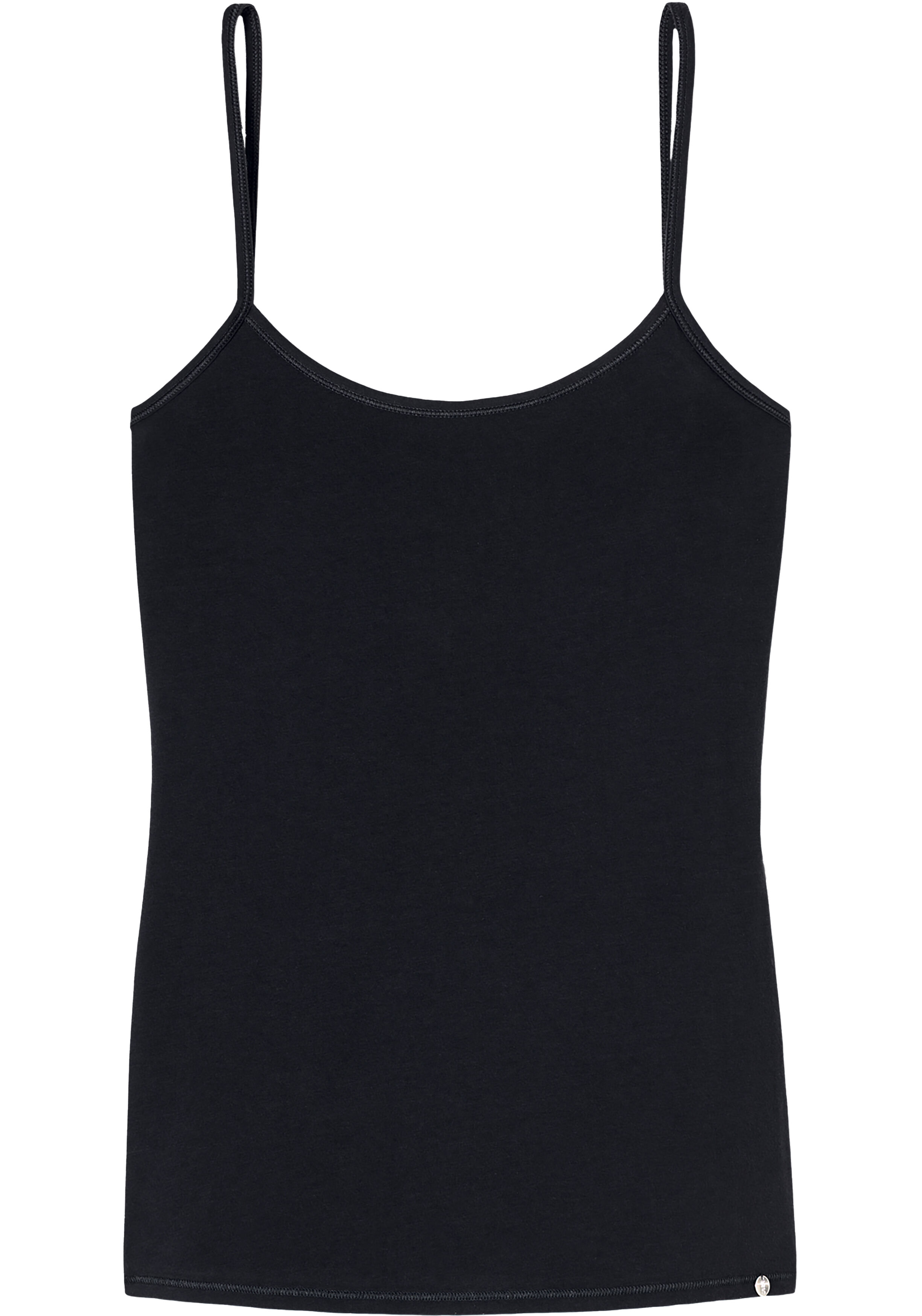 SCHIESSER 95/5 dames spaghetti top (1-pack), zwart