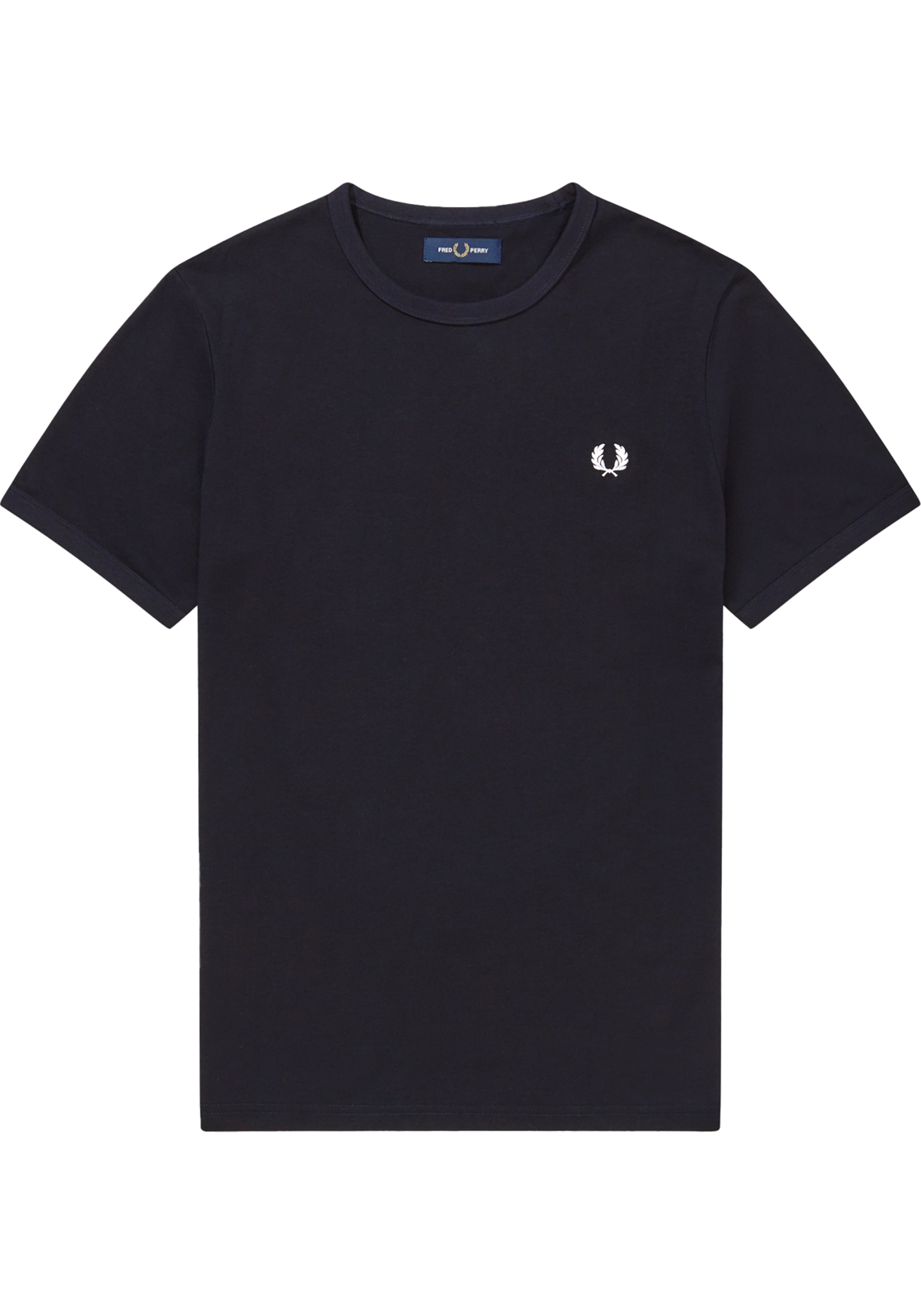 1-5034605013764-fred_perry-tshirt_HR Fred Perry Ringer regular fit T-shirt M3519, korte mouw O-hals, blauw