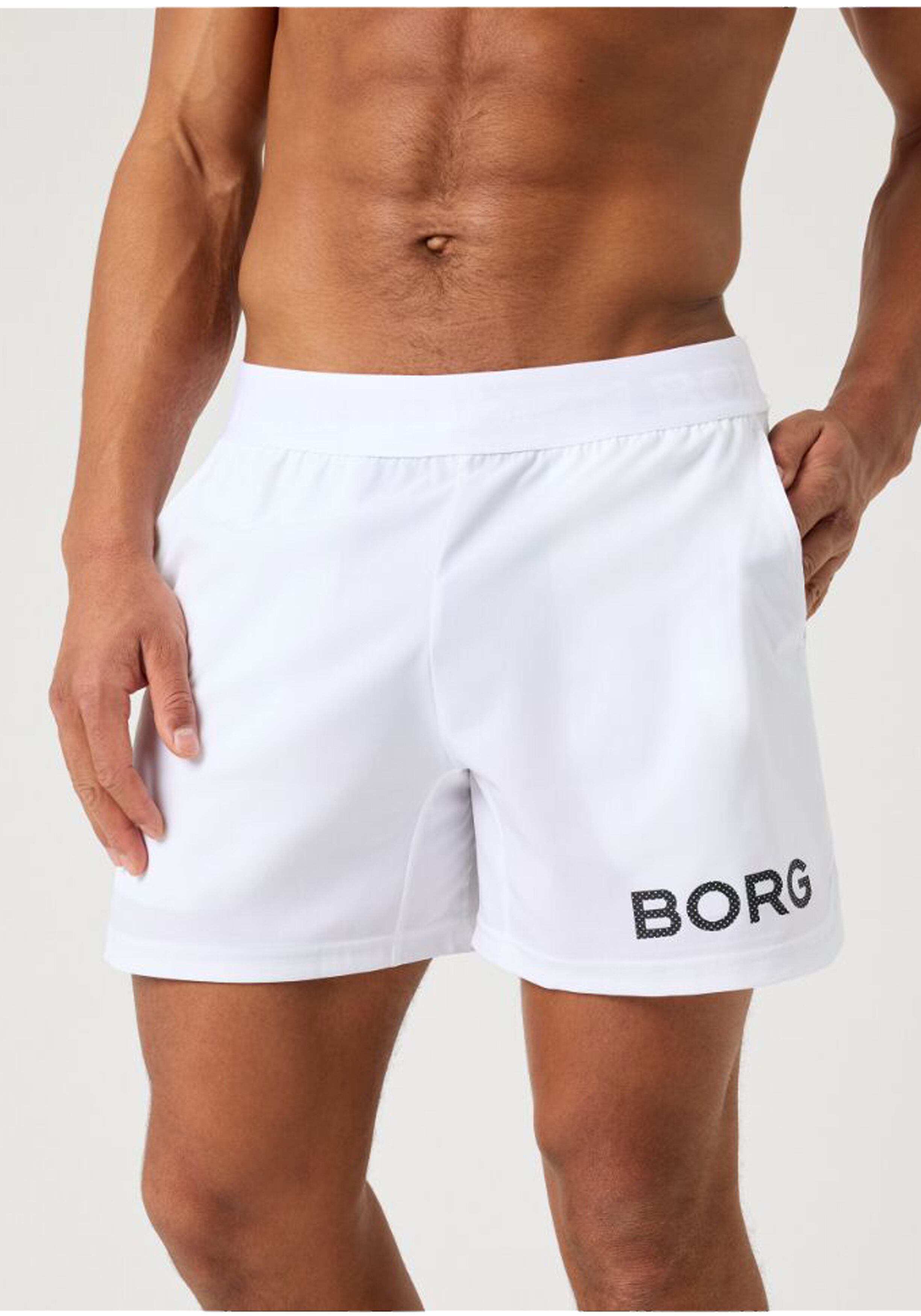 Bjorn Borg 6Inch Shorts, heren sportbroek kort, wit