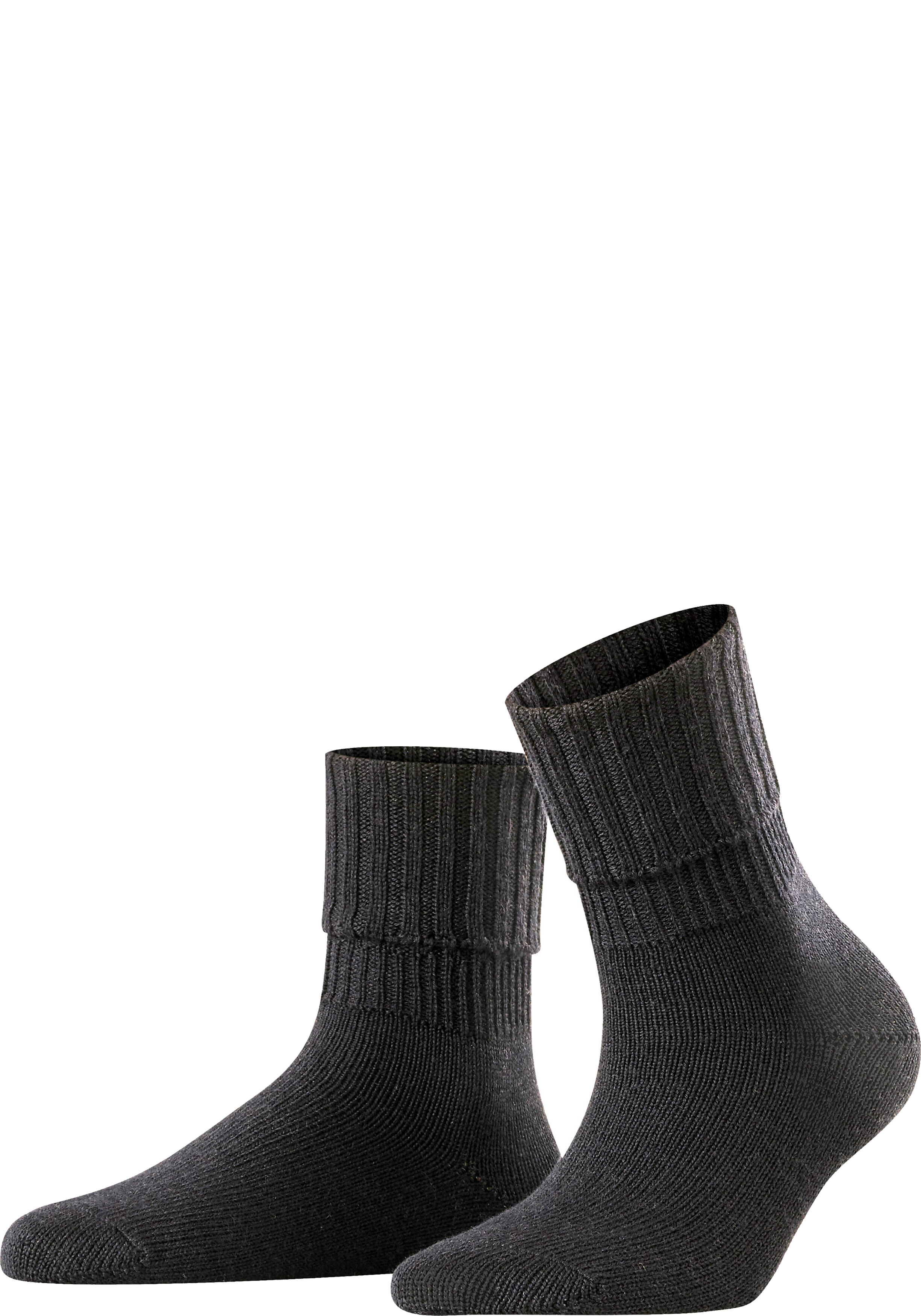 FALKE Striggings Rib damessokken, zwart (black)