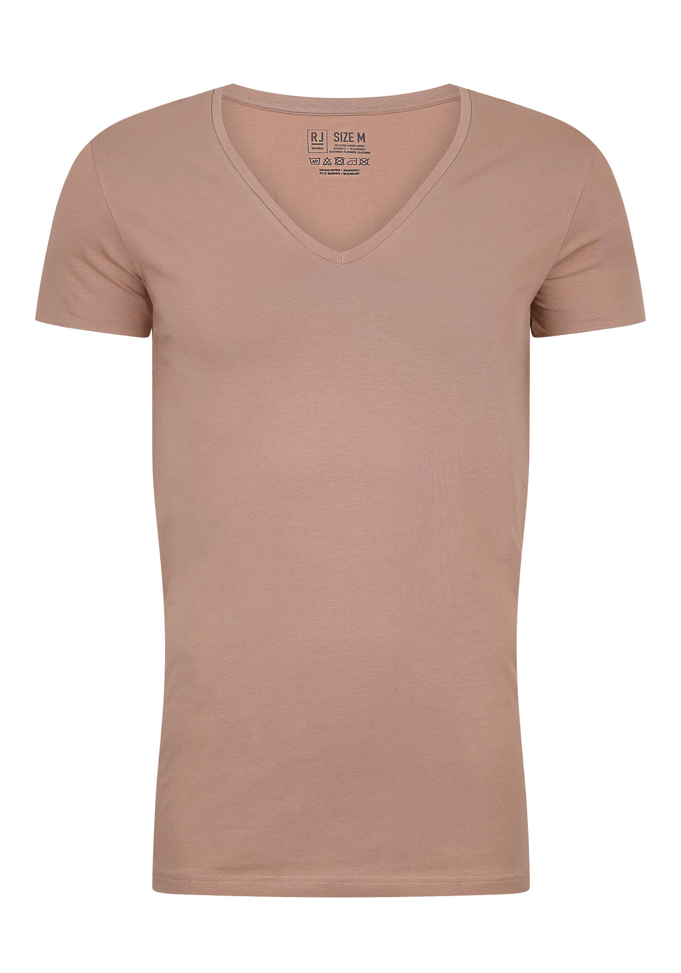 RJ Bodywear Everyday Nijmegen T-shirts (2-pack), heren stretch T-shirts diepe V-hals, huidskleur