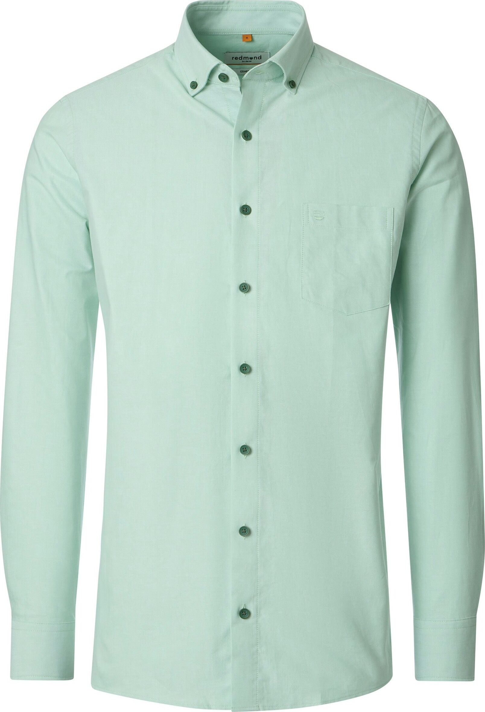 Redmond modern fit overhemd, Oxford, lichtgroen 