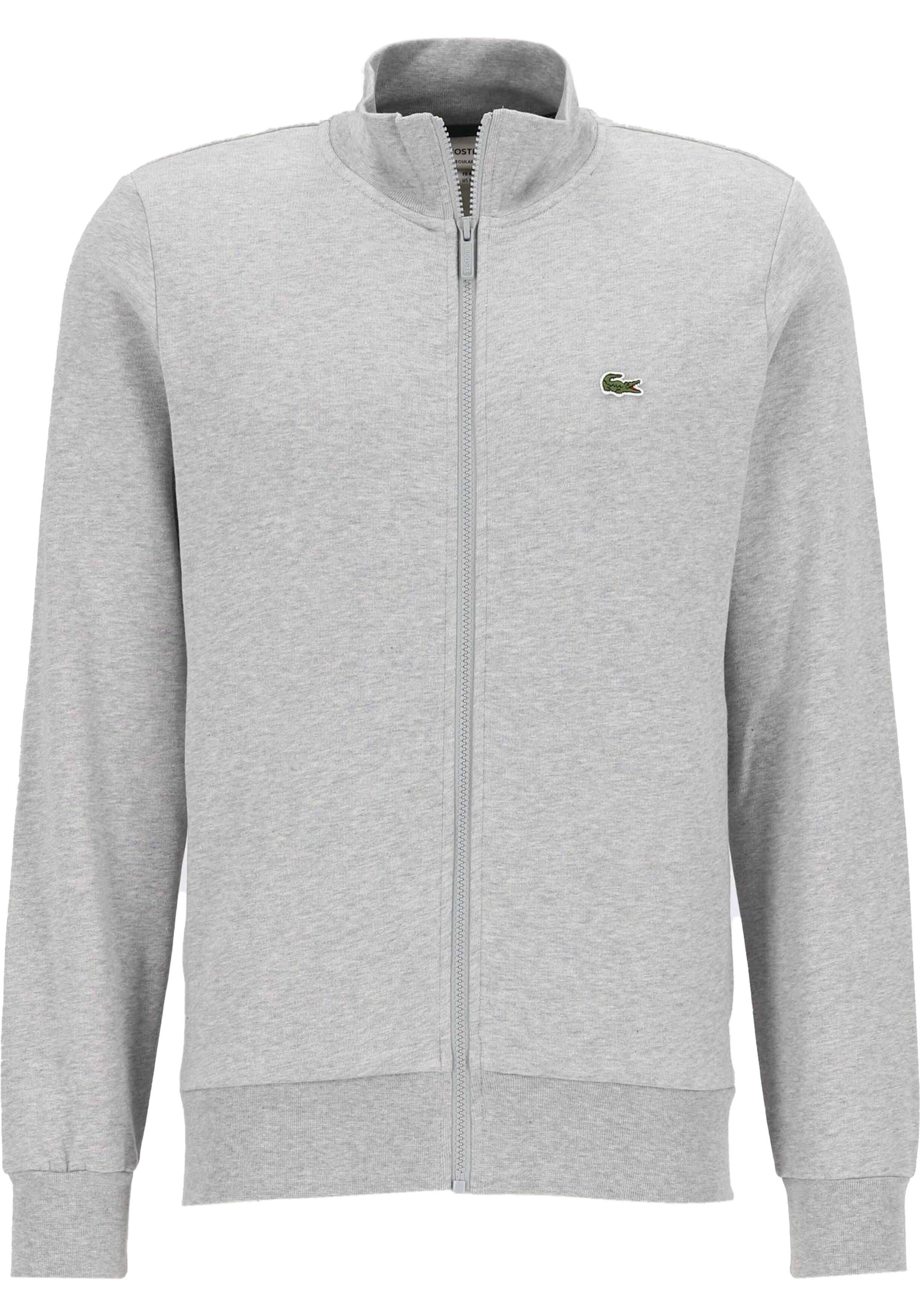Lacoste heren sweatvest, lichtgrijs melange
