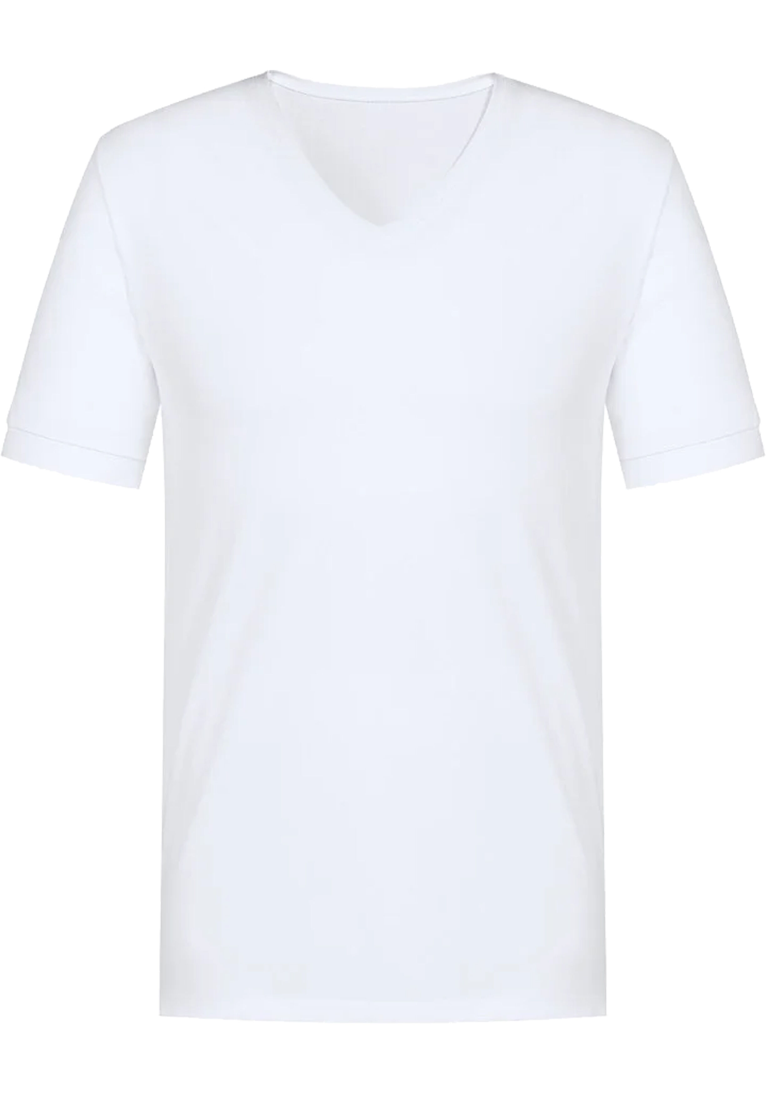 Mey heren T-shirt Comfort Cotton, T-shirt korte mouw met V-hals, wit