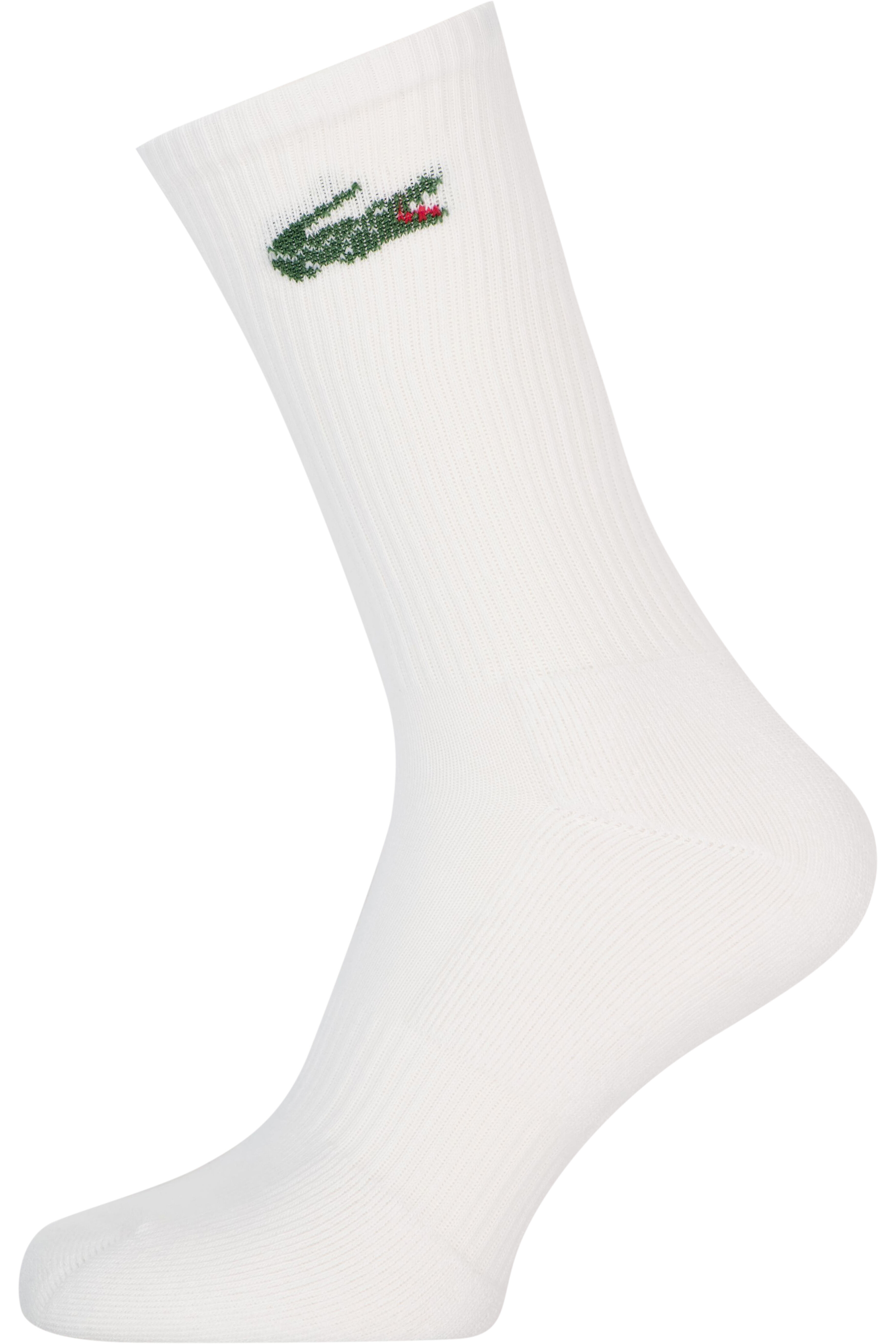 Lacoste sportsokken (3-pack), unisex sokken met badstof binnenzool, wit