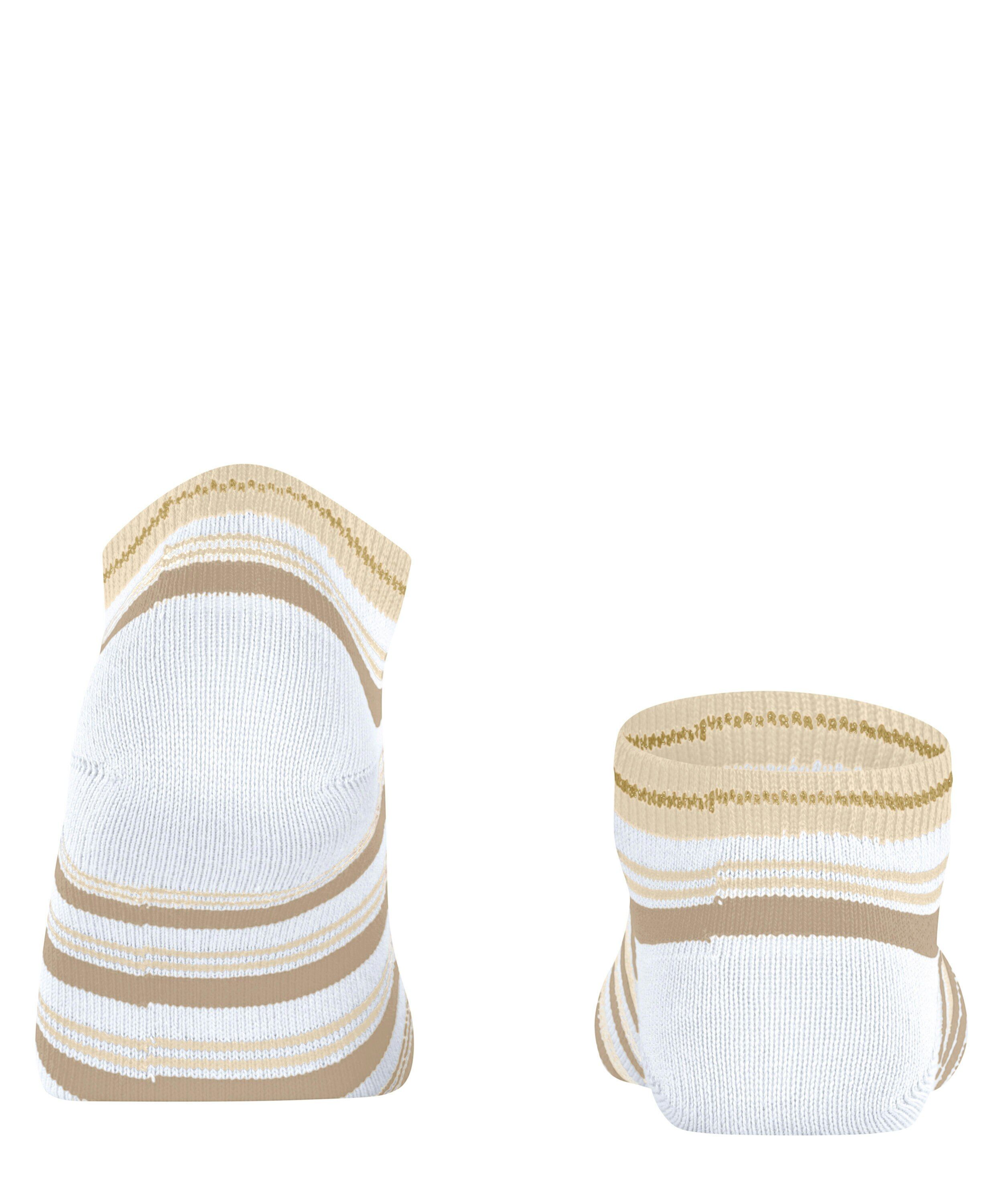 FALKE Smart Stripe dames sneakersokken, wit (white)