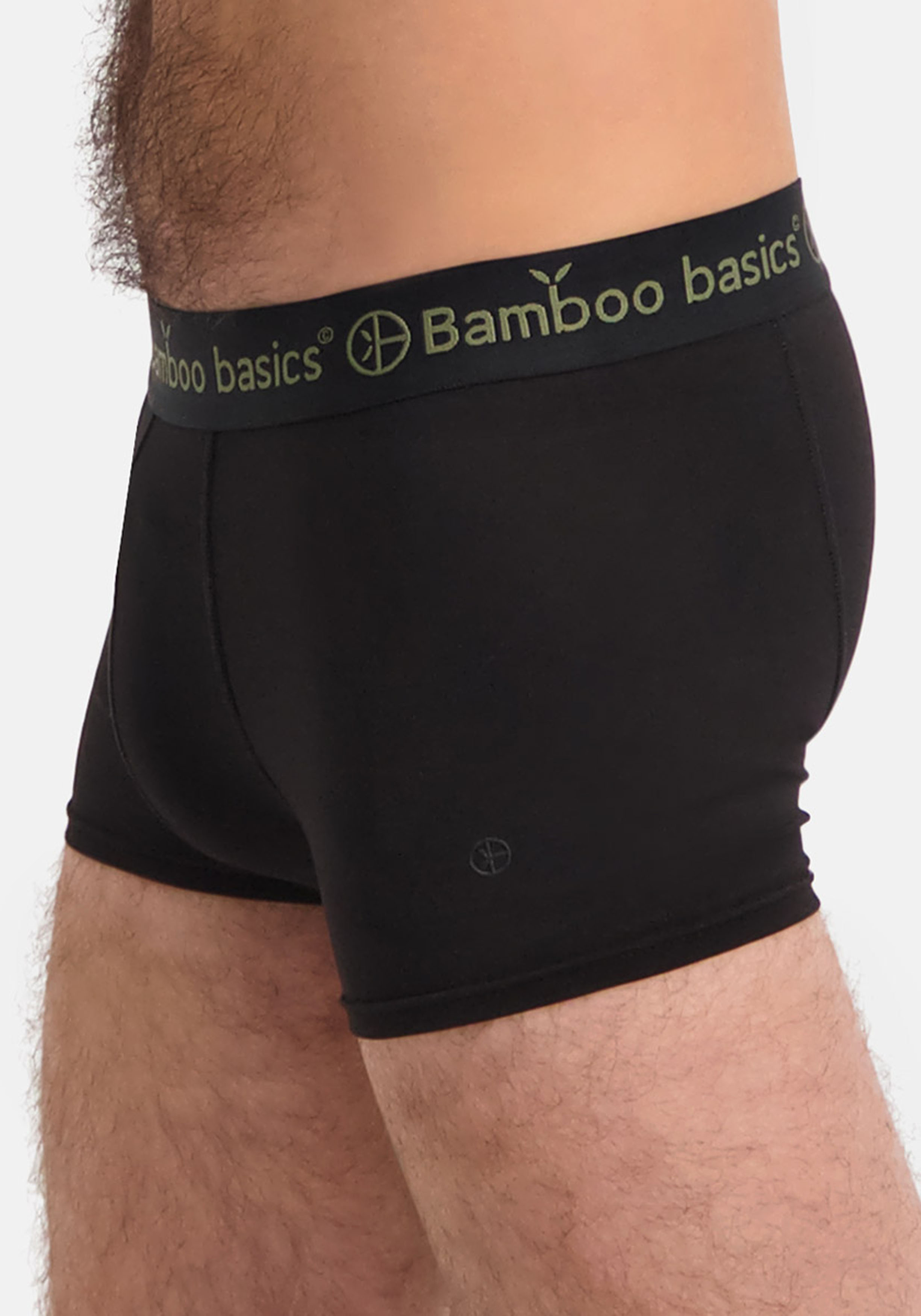Bamboo Basics Liam trunk boxershorts (3-pack), heren korte boxershort, zwart