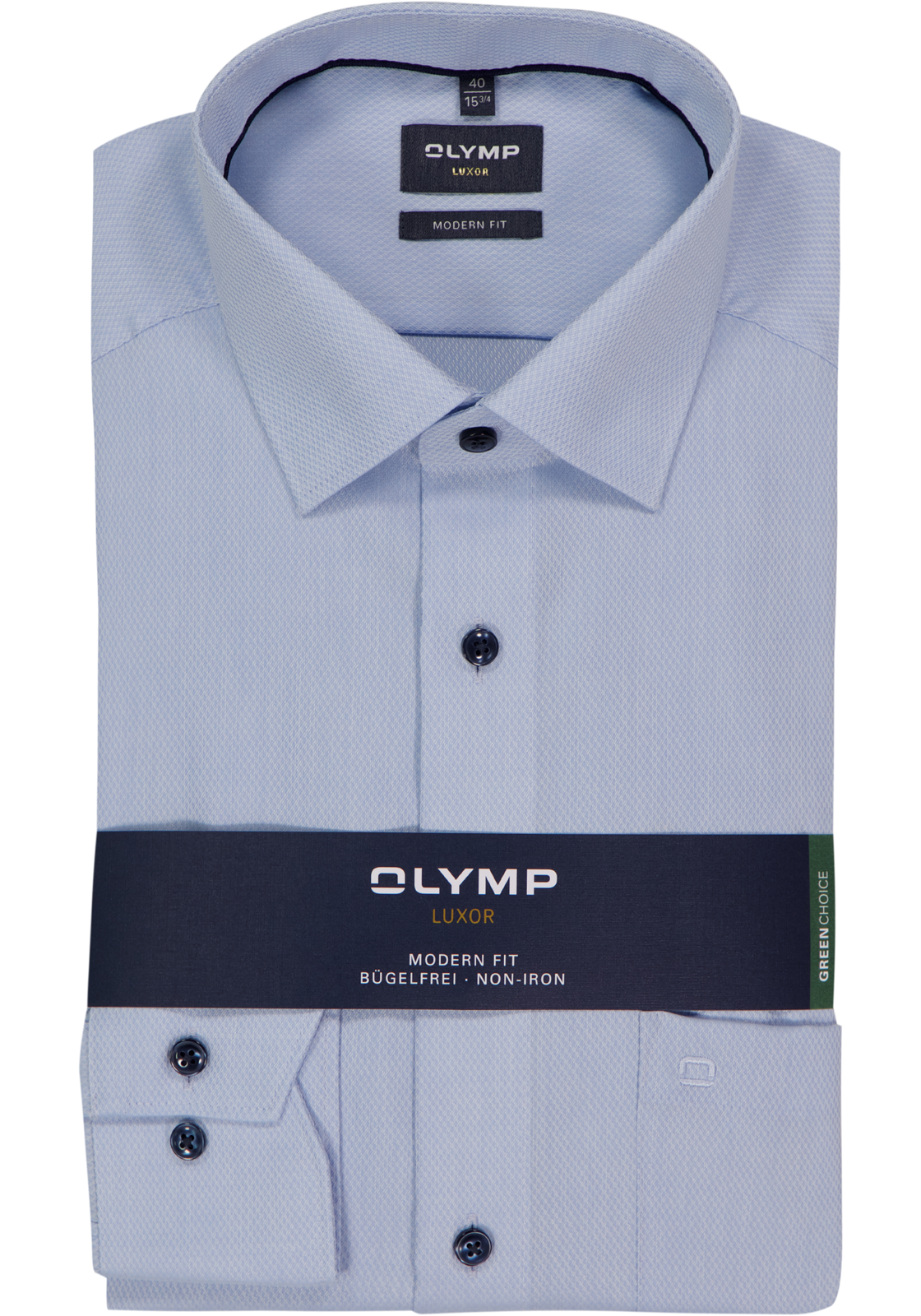 OLYMP Luxor modern fit overhemd, structuur, lichtblauw OLYMP Luxor modern fit overhemd, structuur, lichtblauw