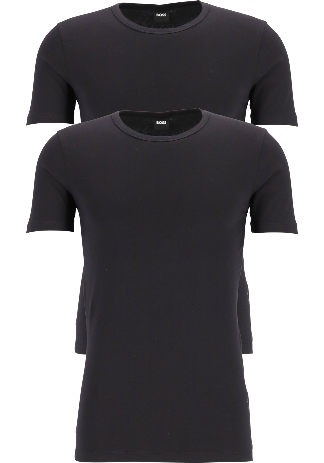 1-4063534486579-hugo_boss-HB_50475296001_TS_2p_zwart__360_HR HUGO BOSS Modern stretch T-shirts slim fit (2-pack), heren T-shirts O-hals, zwart