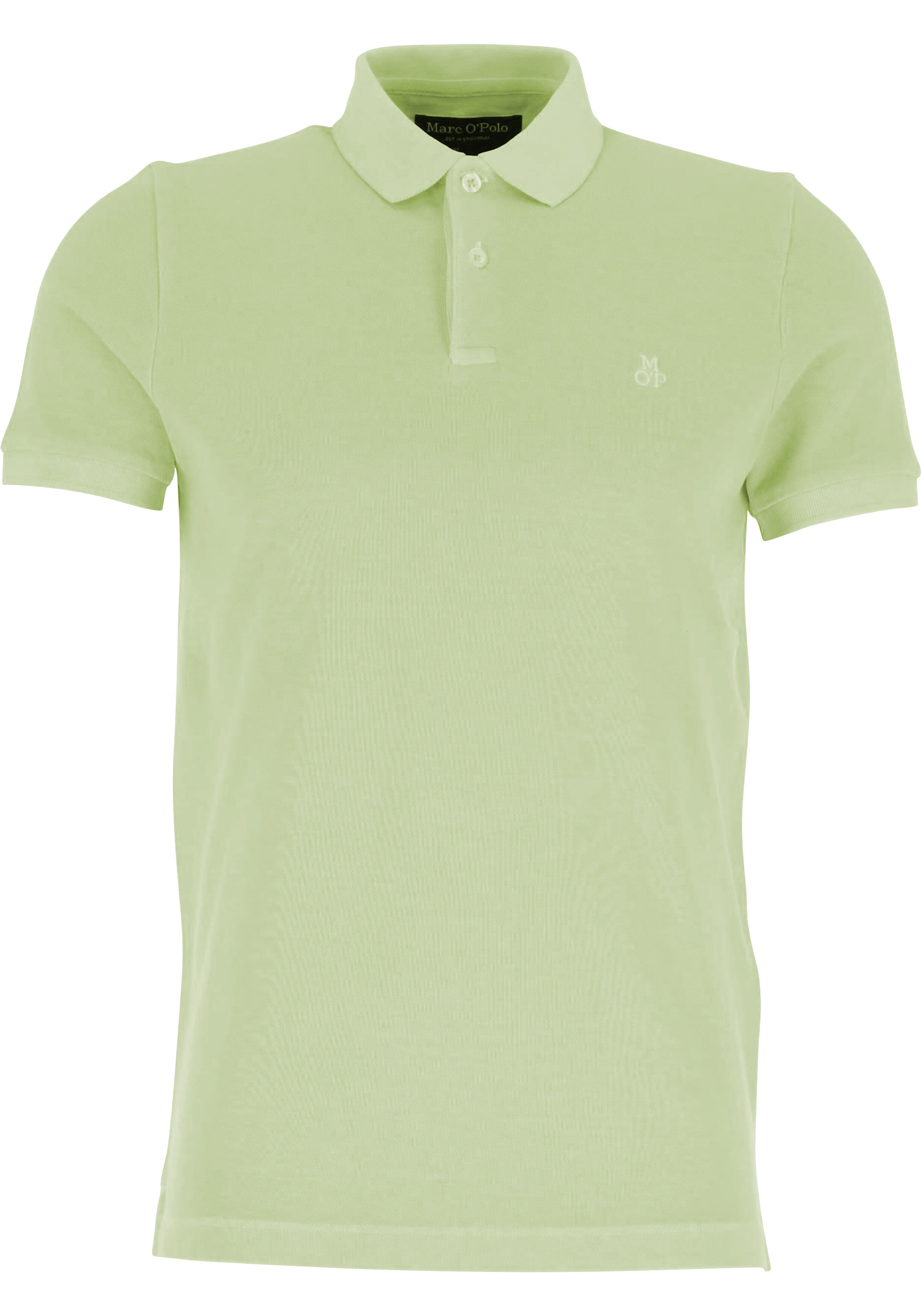 Marc O'Polo shaped fit polo, heren poloshirt korte mouw, lichtgroen
