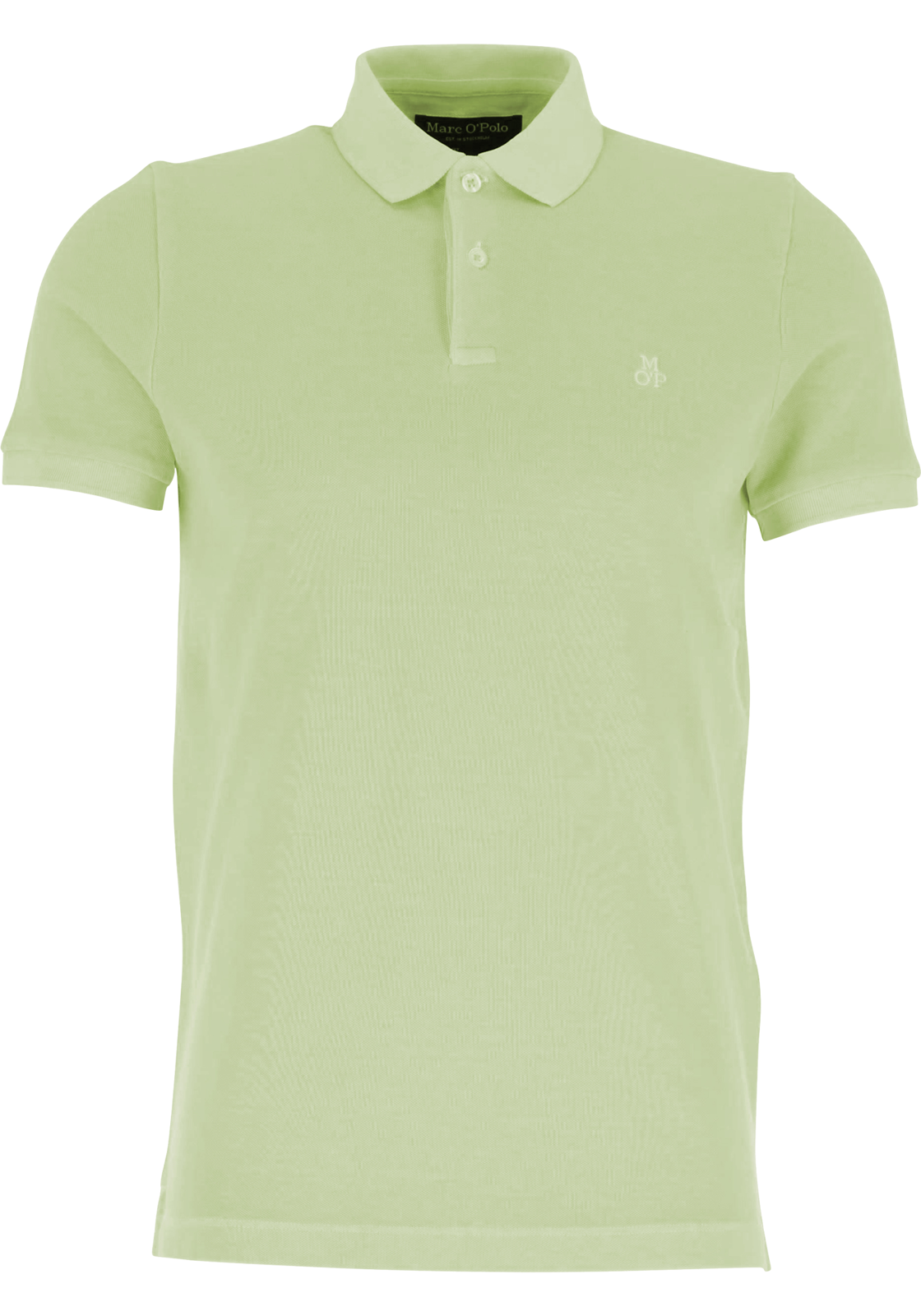 422249653190-427 Marc O'Polo shaped fit polo, heren poloshirt korte mouw, lichtgroen
