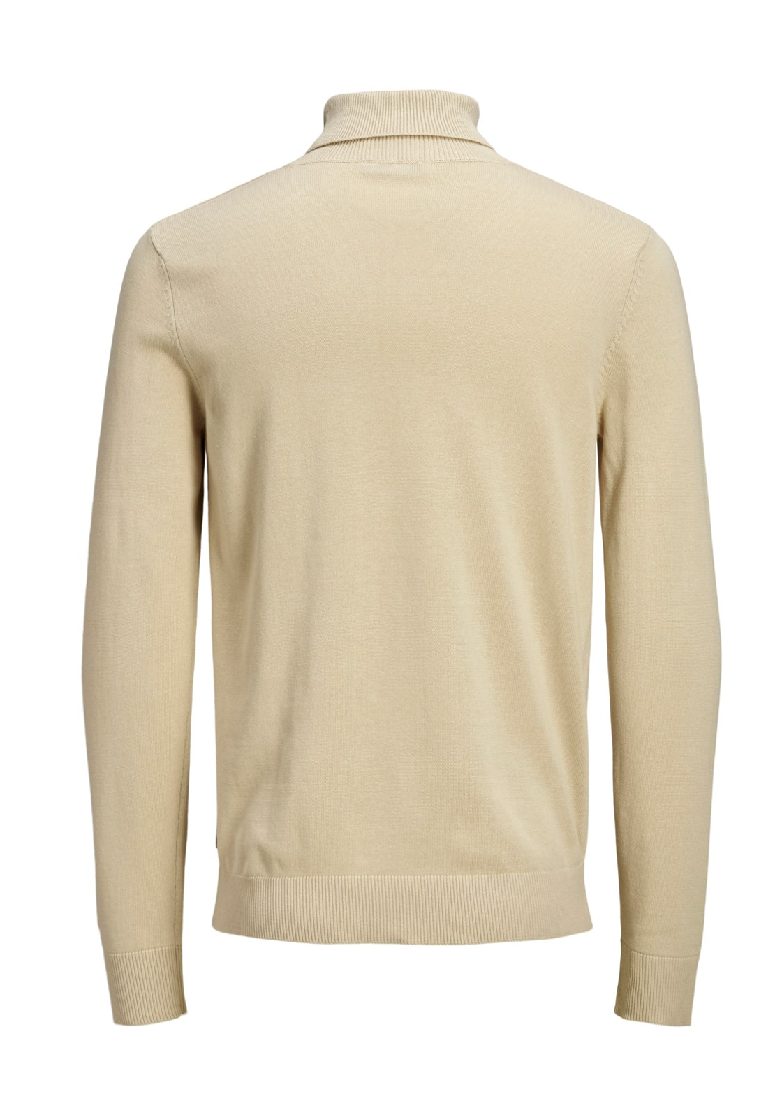 image_4_jj__3227854__backjpgv49c000fe3a733e6e5eefe26b0eb9f48226cb JACK & JONES Emil knit roll neck slim fit, heren pullover viscosemengsel met col, beige melange