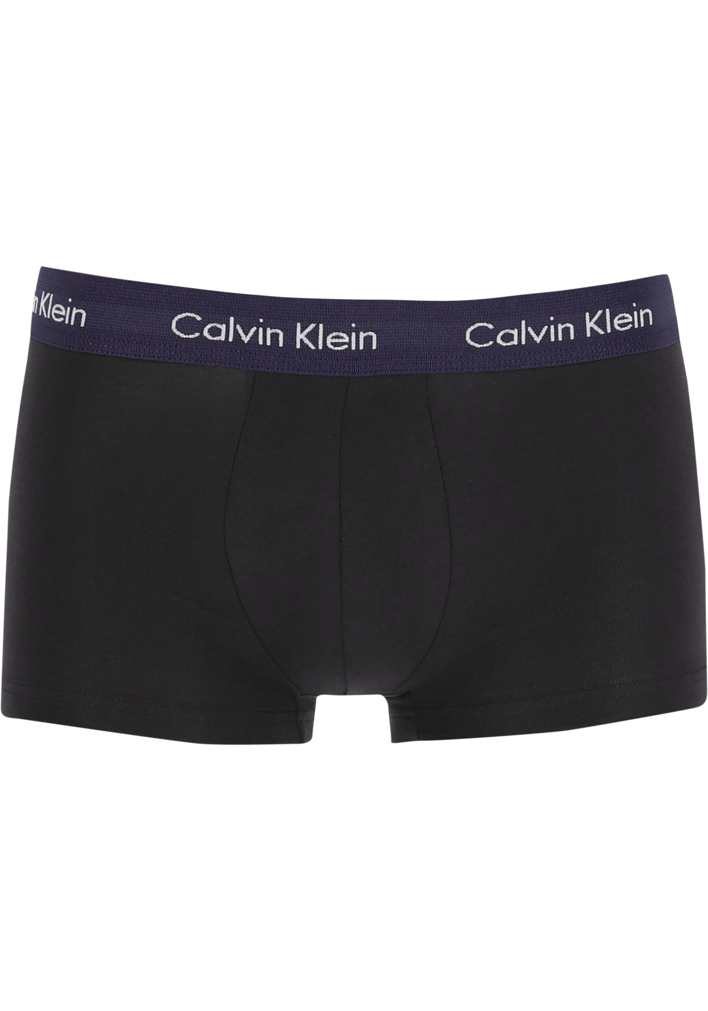 Calvin Klein low rise trunks (3-pack), lage heren boxers kort, zwart met gekleurde band