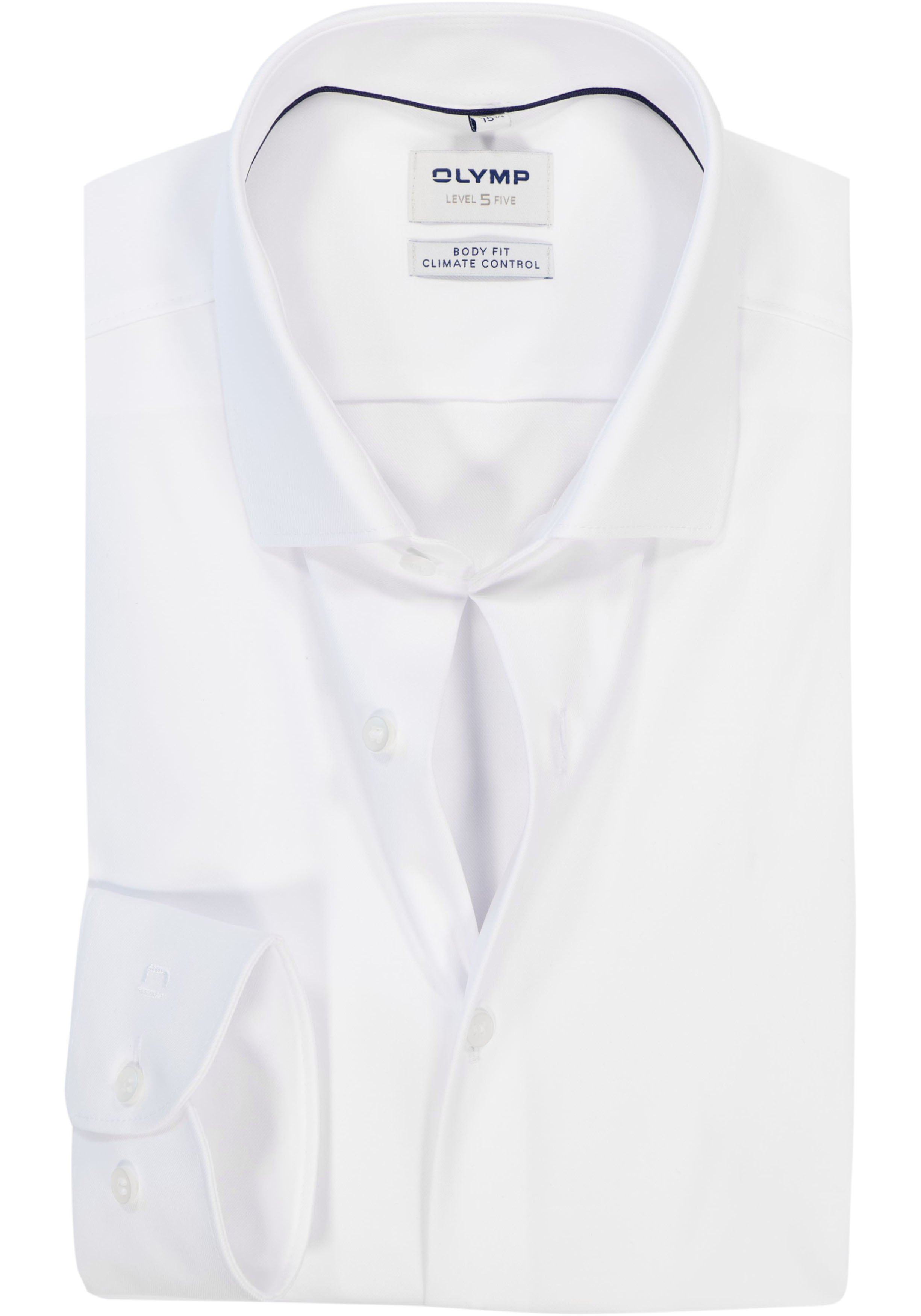 OLYMP 24/7 Level 5 body fit overhemd, twill, wit