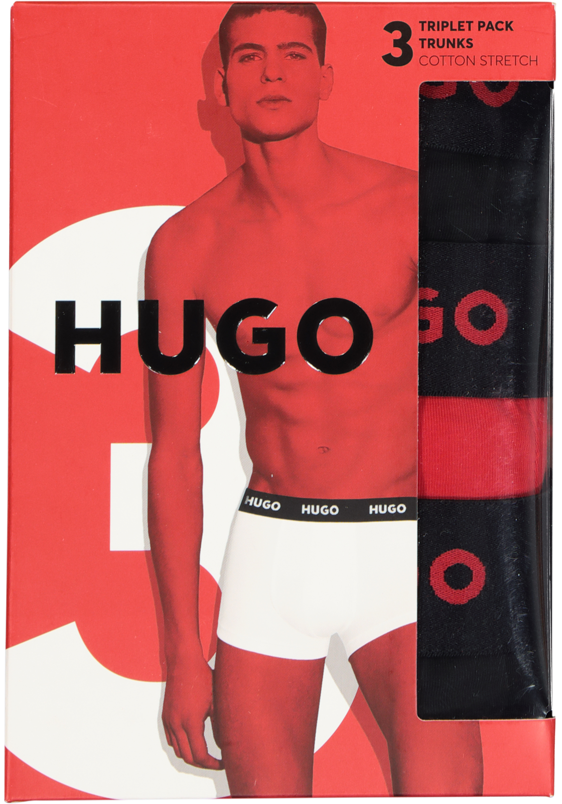 6-4063534327315_hugo_boss_boxer_3p_HR HUGO trunks (3-pack), heren boxers kort, multicolor (set met verschillende kleuren)