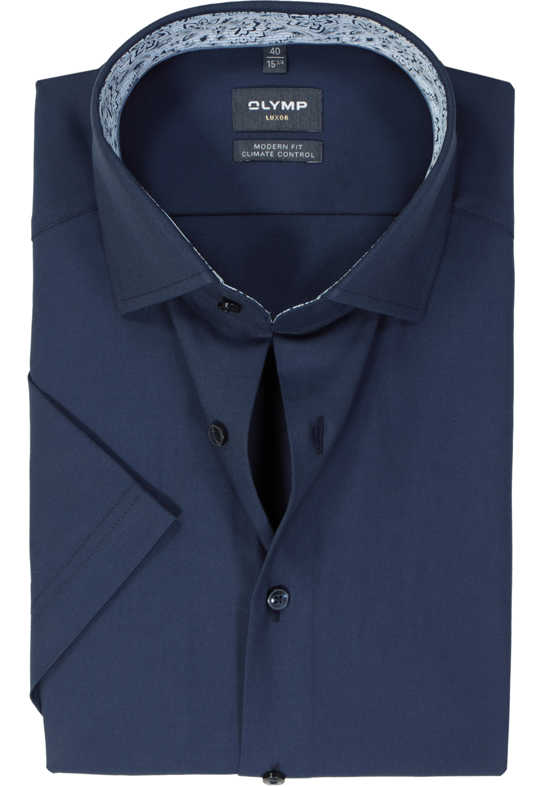 OLYMP 24/7 modern fit overhemd, korte mouw, twill, marine blauw OLYMP 24/7 modern fit overhemd, korte mouw, twill, marine blauw