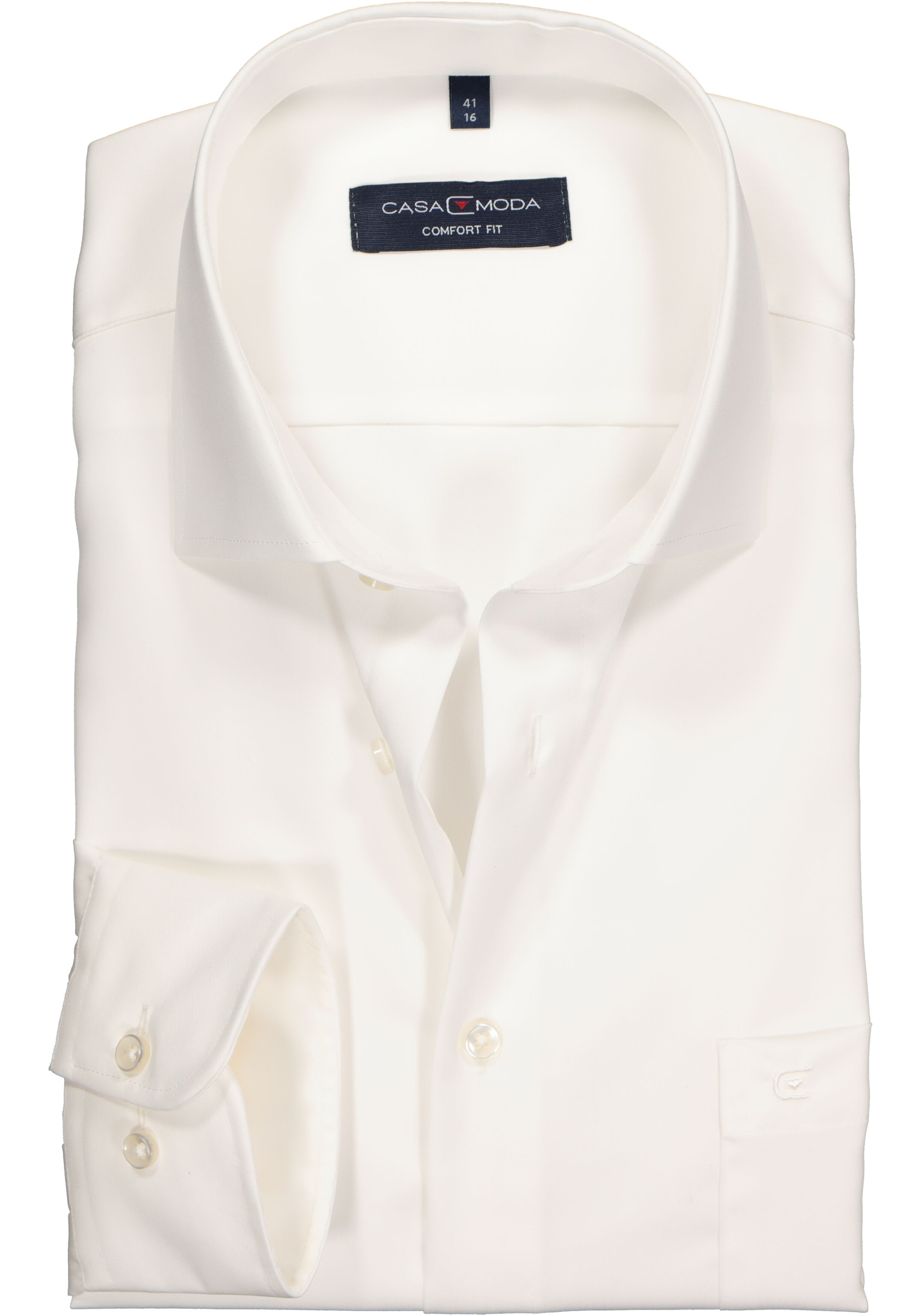 CASA MODA comfort fit overhemd, mouwlengte 7, twill, beige