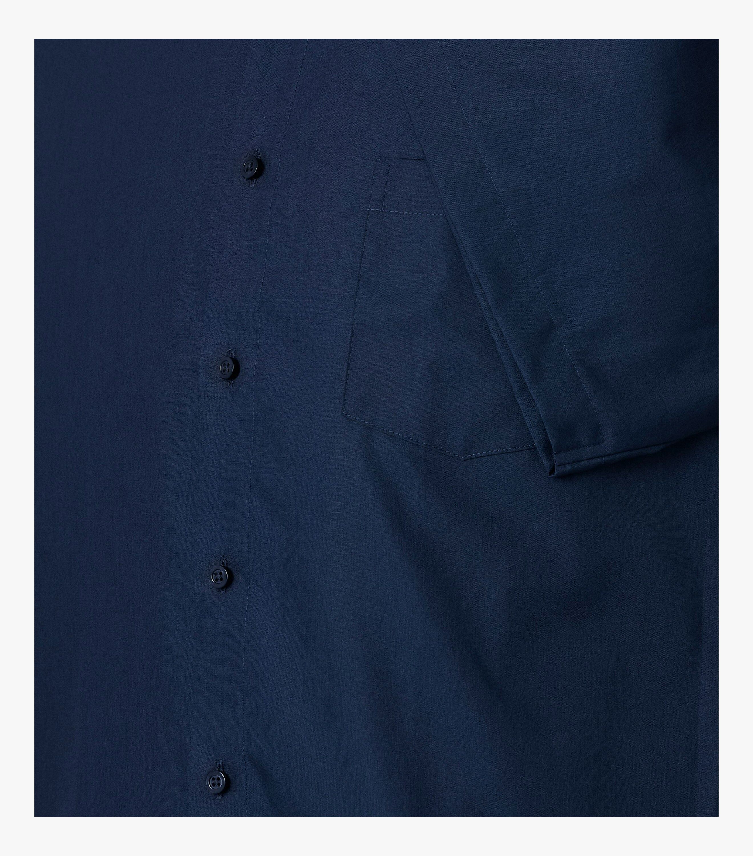 VENTI CASA MODA comfort fit overhemd, korte mouw, structuur, donkerblauw
