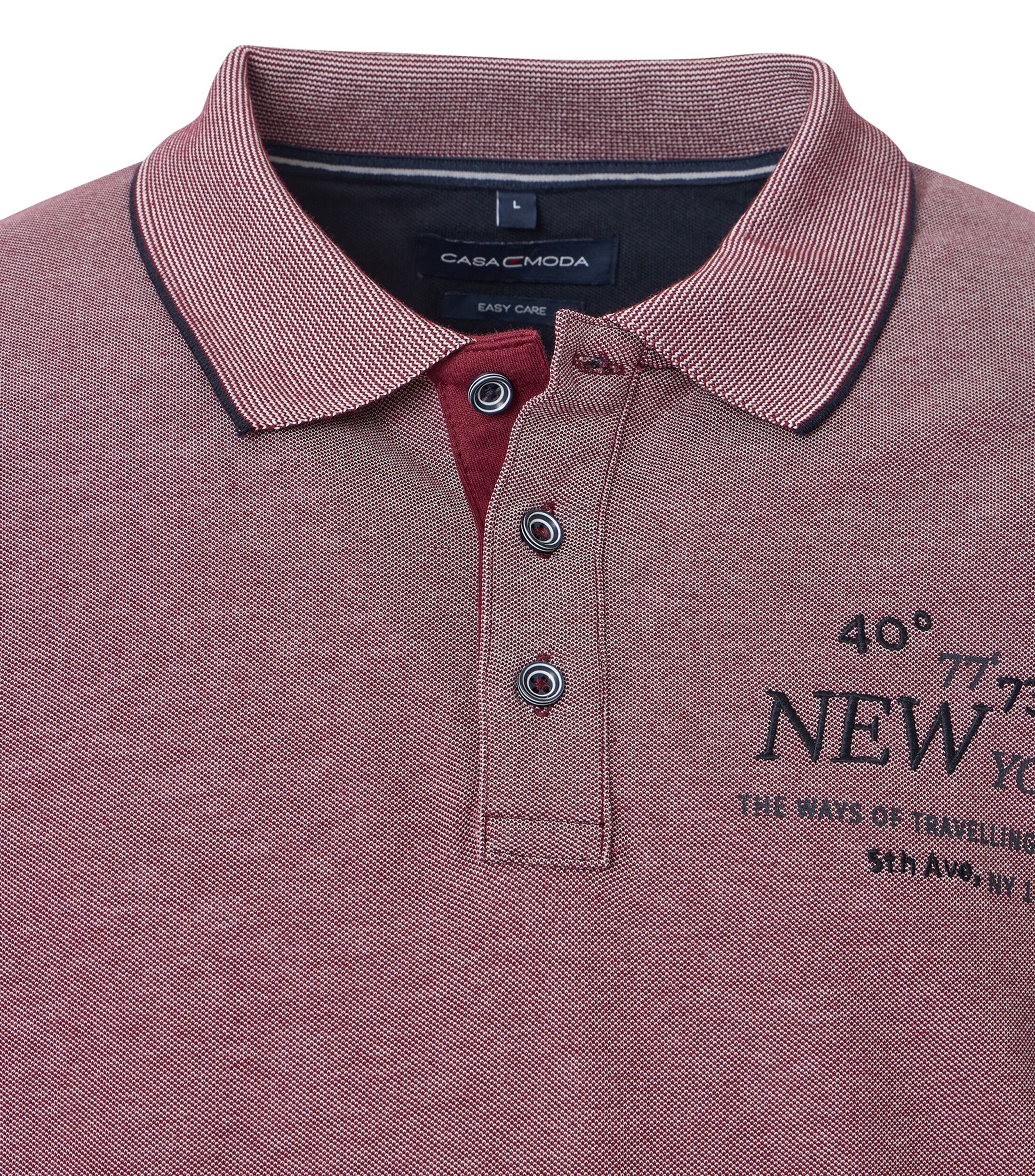 CASA MODA comfort fit heren polo, rood