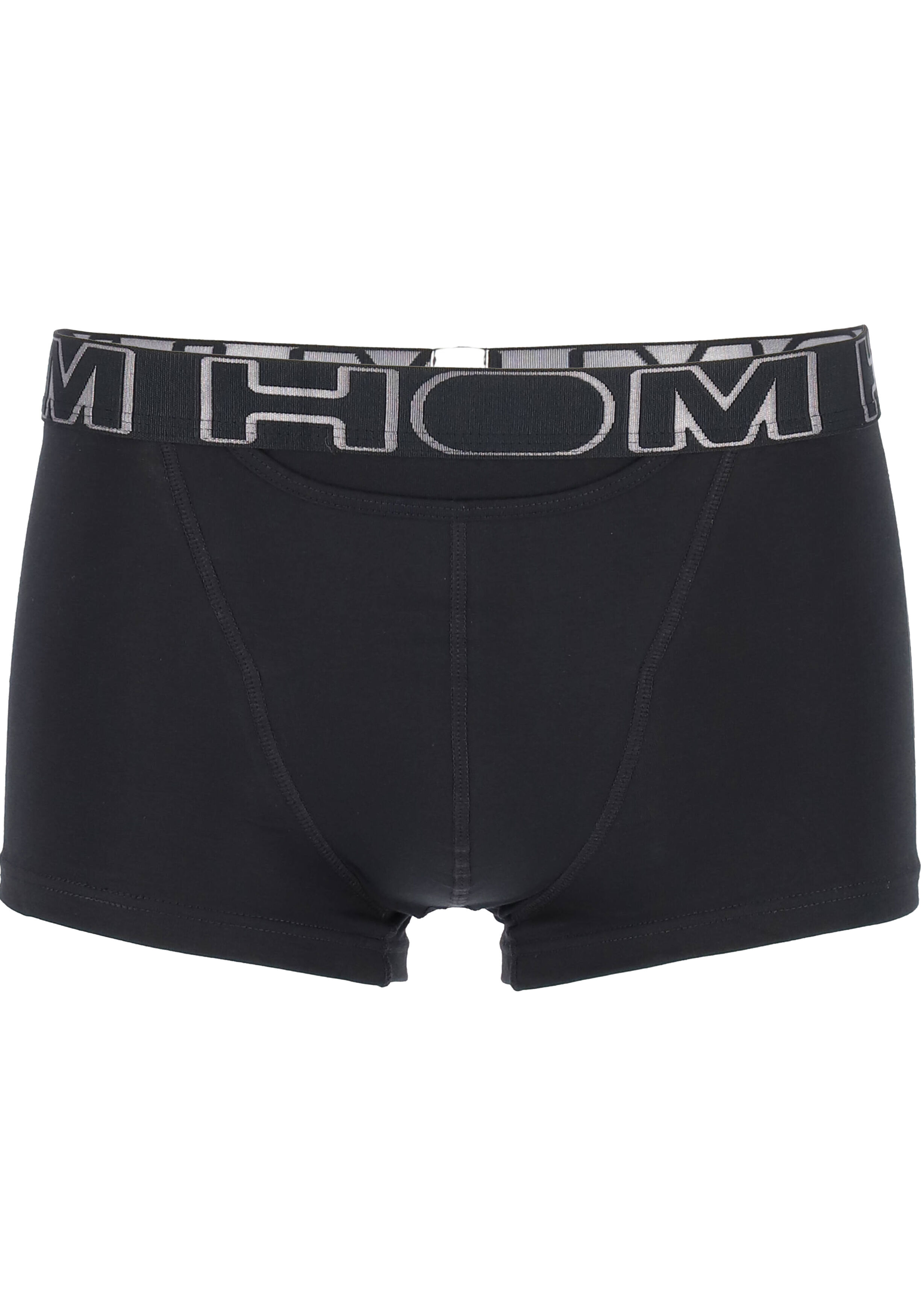 HOM HO1 boxer briefs (2-pack), heren boxer kort met horizontale gulp, zwart